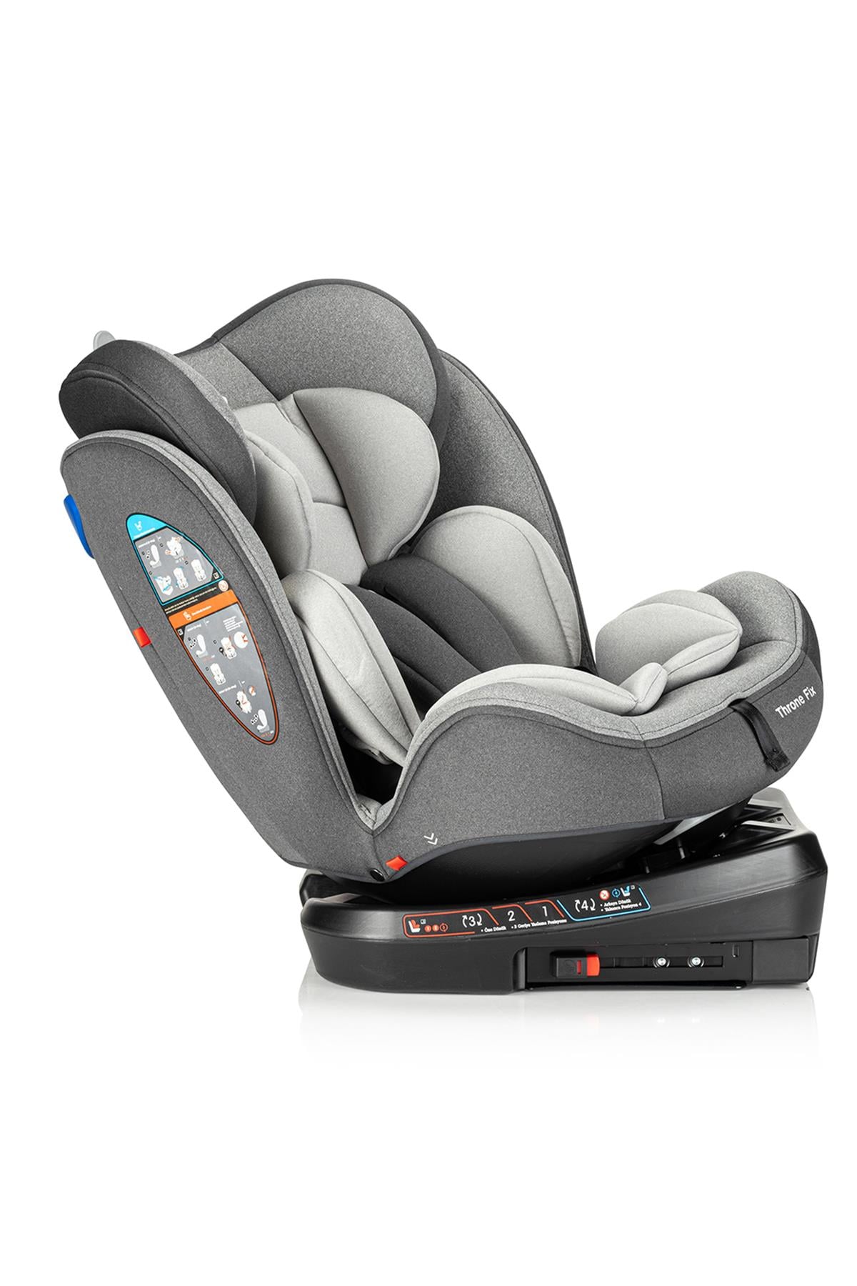Kanz ThroneFix 360 Derece Dönebilen 0-36 kg Oto koltuğu Gri
