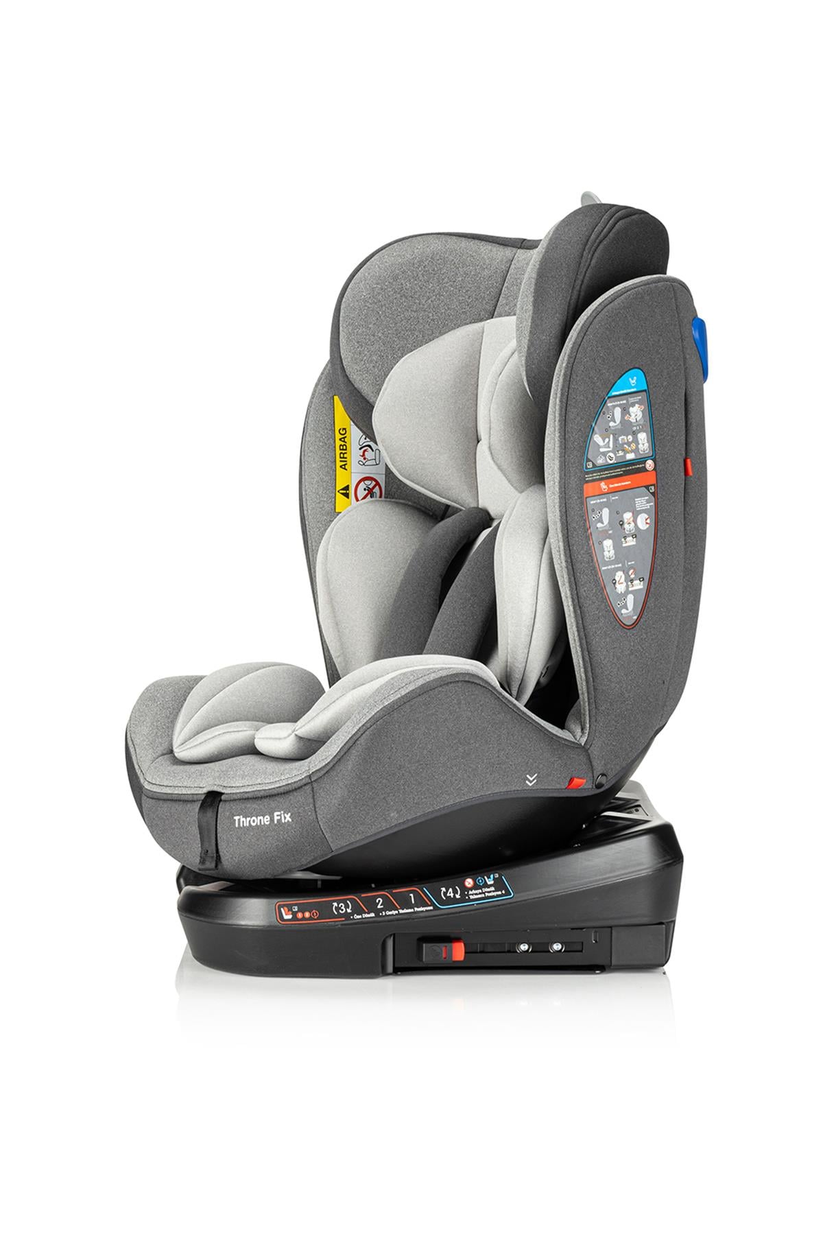 Kanz ThroneFix 360 Derece Dönebilen 0-36 kg Oto koltuğu Gri