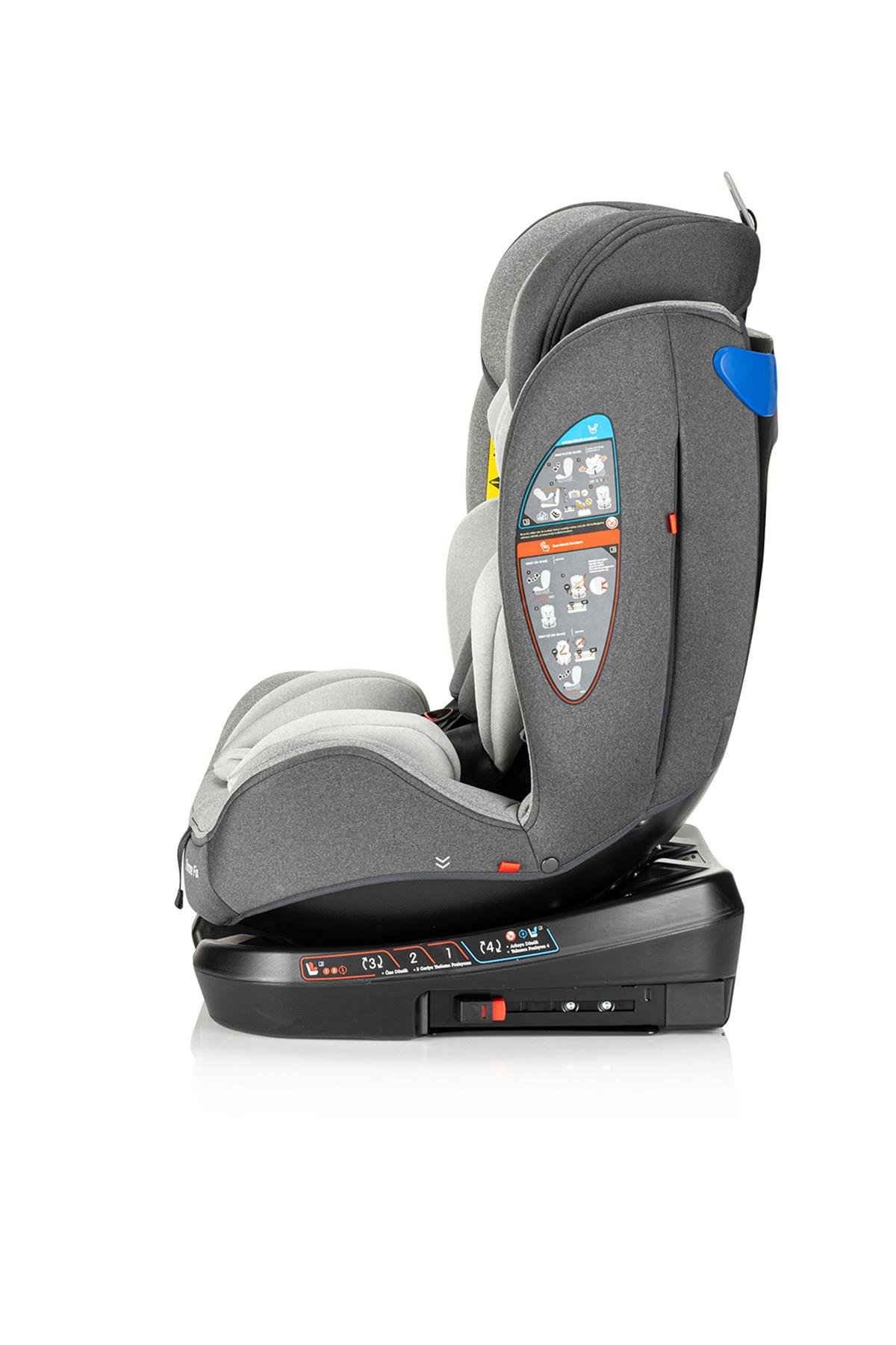 Kanz ThroneFix 360 Derece Dönebilen 0-36 kg Oto koltuğu Gri
