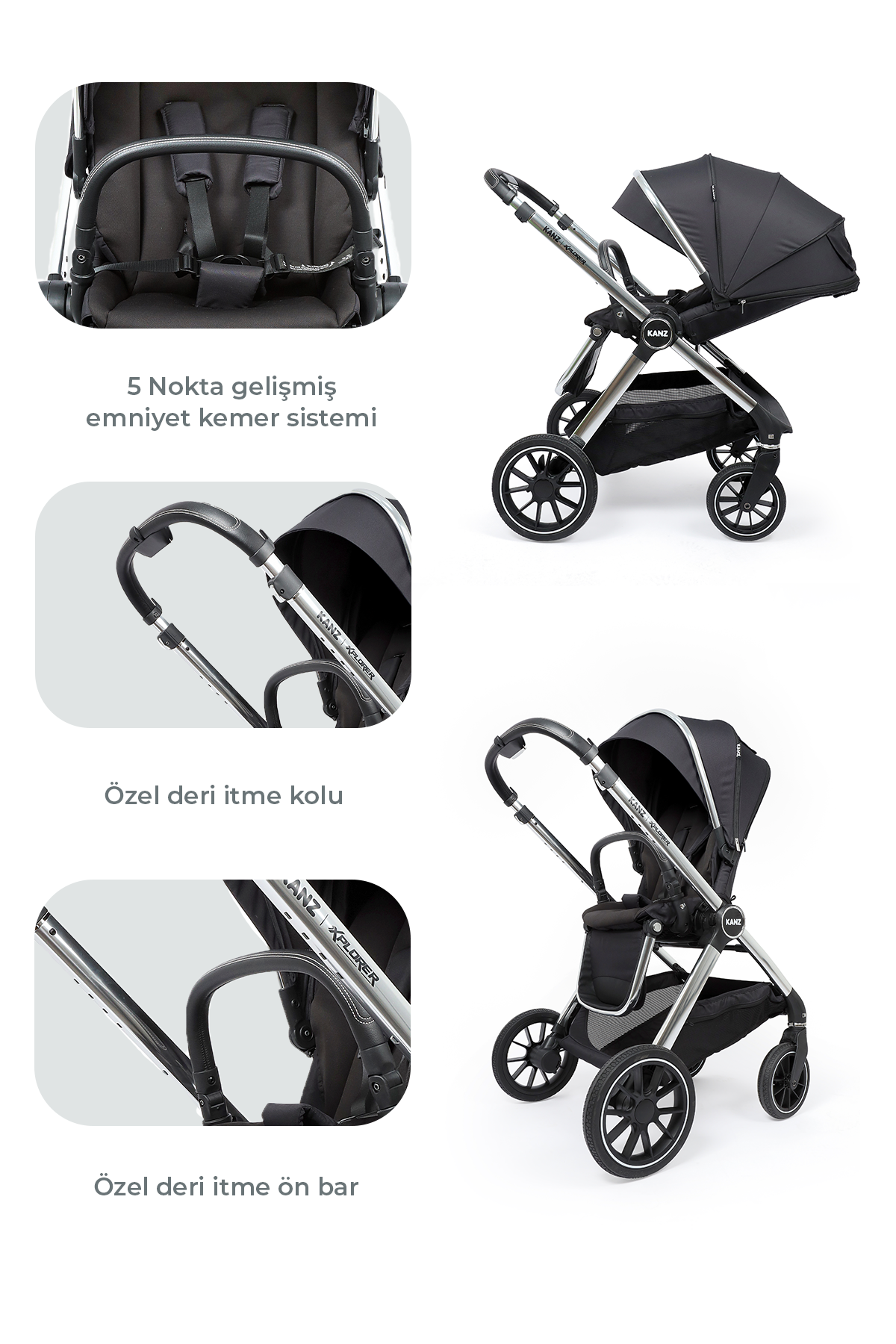KZ EXPLORER KANZ BEBEK ARABASI TRV COLE BLACK