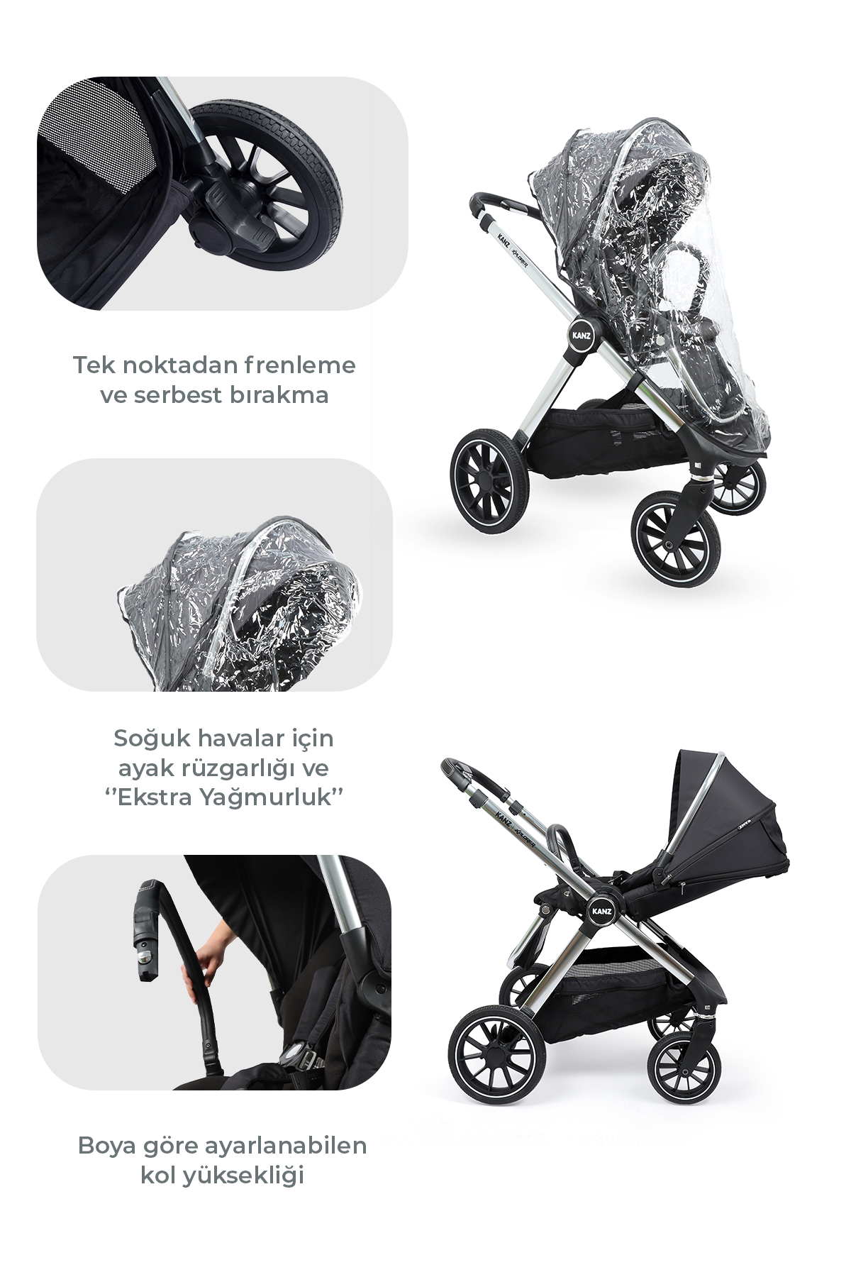 KZ EXPLORER KANZ BEBEK ARABASI TRV COLE BLACK