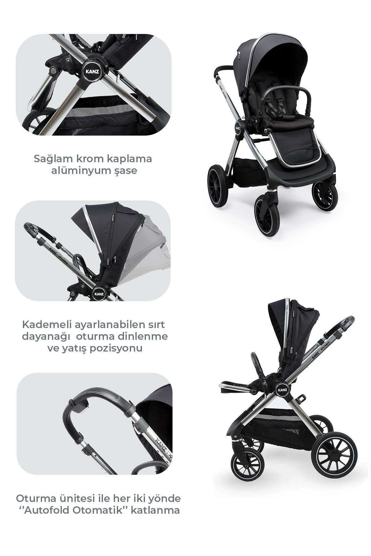 KZ EXPLORER KANZ BEBEK ARABASI TRV COLE BLACK