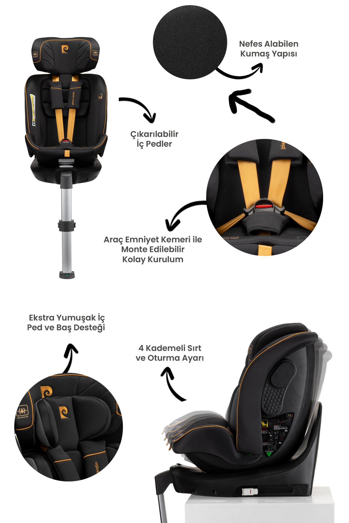 PC EVEREST PIERRE CARDIN OTO KOLTUGU BLACK