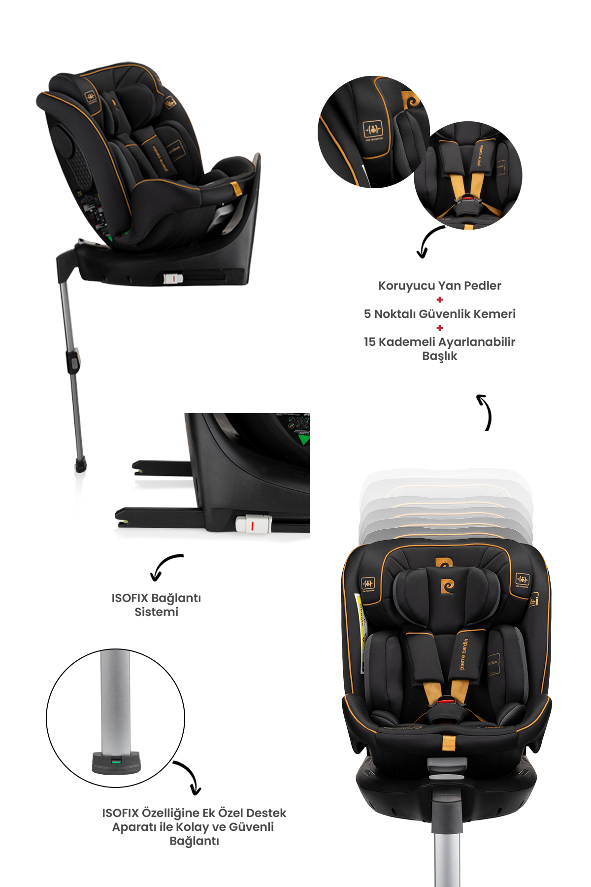 PC EVEREST PIERRE CARDIN OTO KOLTUGU BLACK