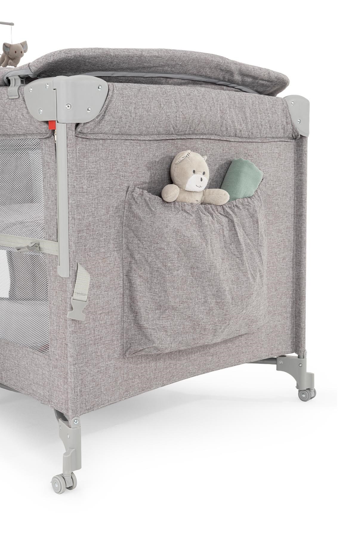 Pierre Cardin Gaia Plus Anne Yanı Park Yatak 110x70 Gri