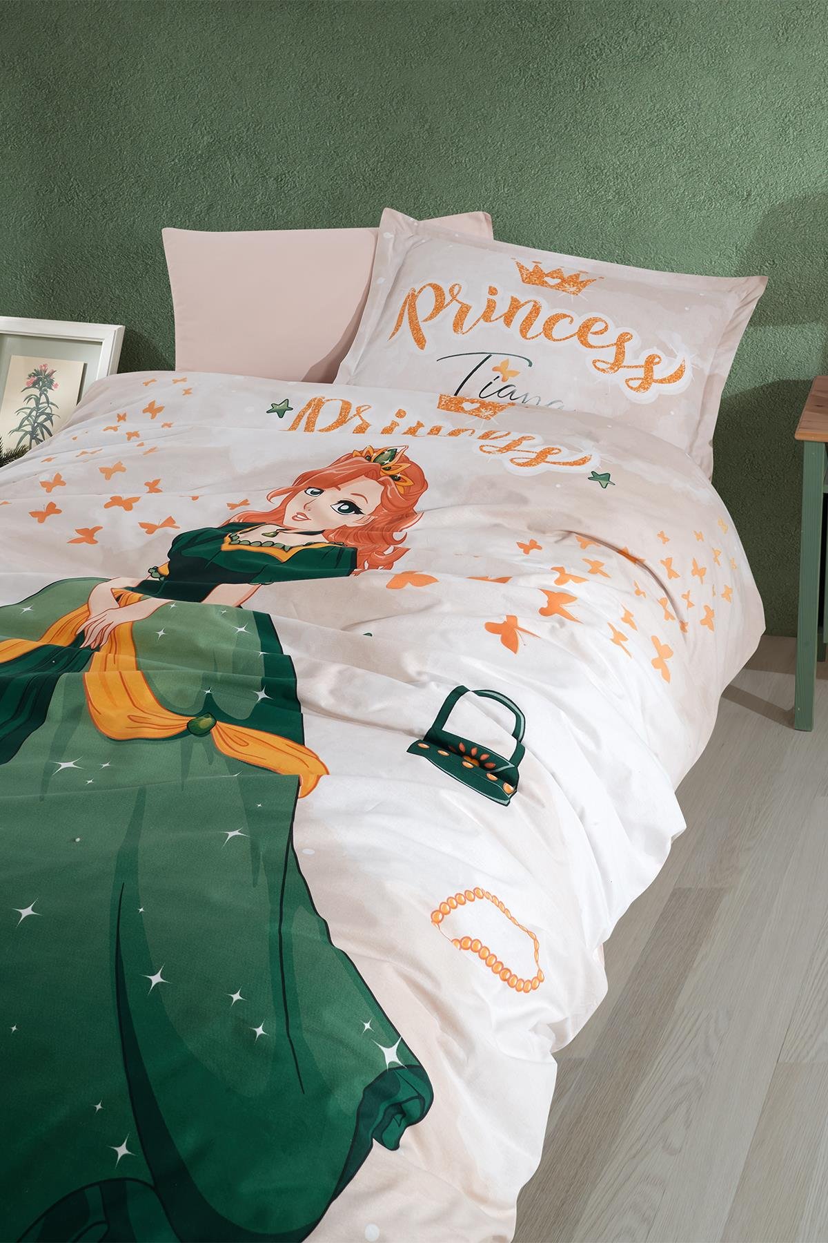 Clasy Ranforce %100 Pamuk Nevresim Takımı Tek Kişilik Tiana V1 Taş Rengi