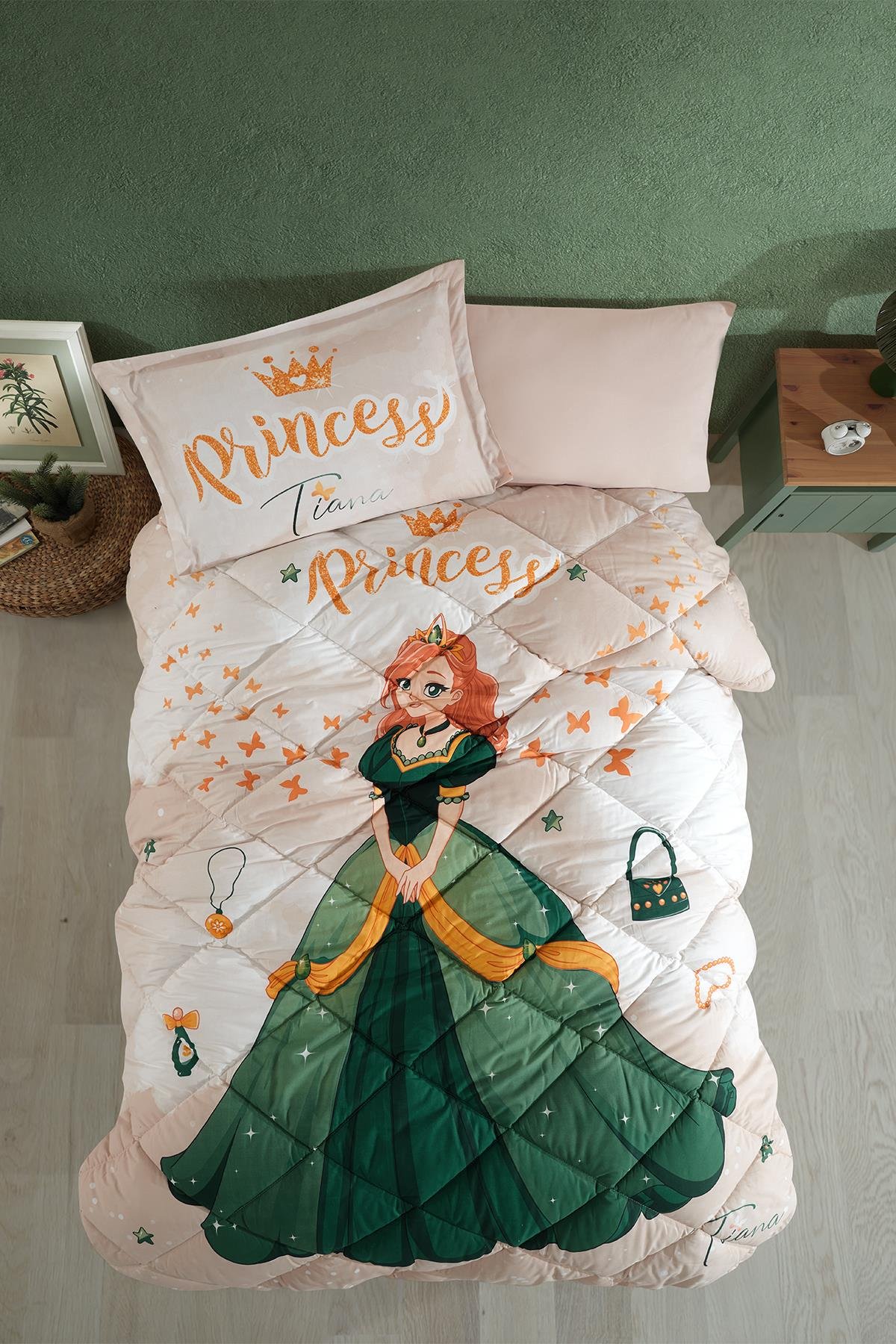 Clasy Ranforce %100 Pamuk Tek Kişilik Uyku Seti Tiana V1 Taş Rengi