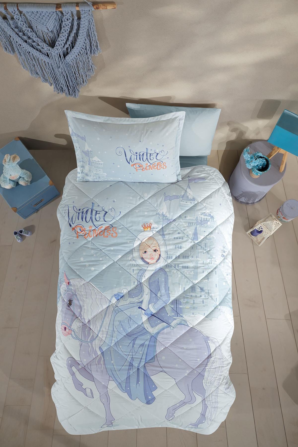 Clasy Ranforce %100 Pamuk Tek Kişilik Uyku Seti Winter Princess