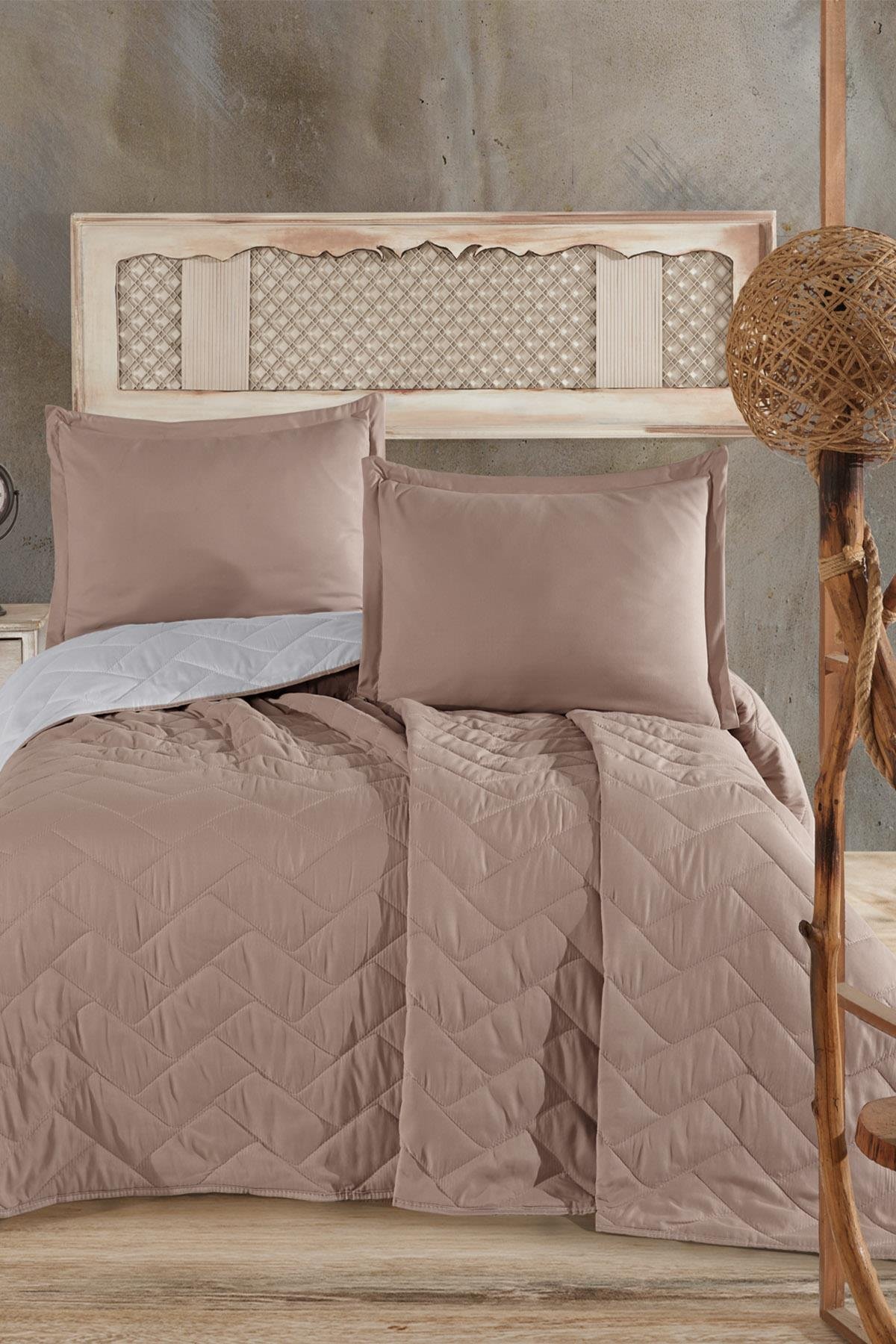 Nordqueen Microfiber Tek Kişilik Yatak Örtüsü Seti Aragon V1 Bej