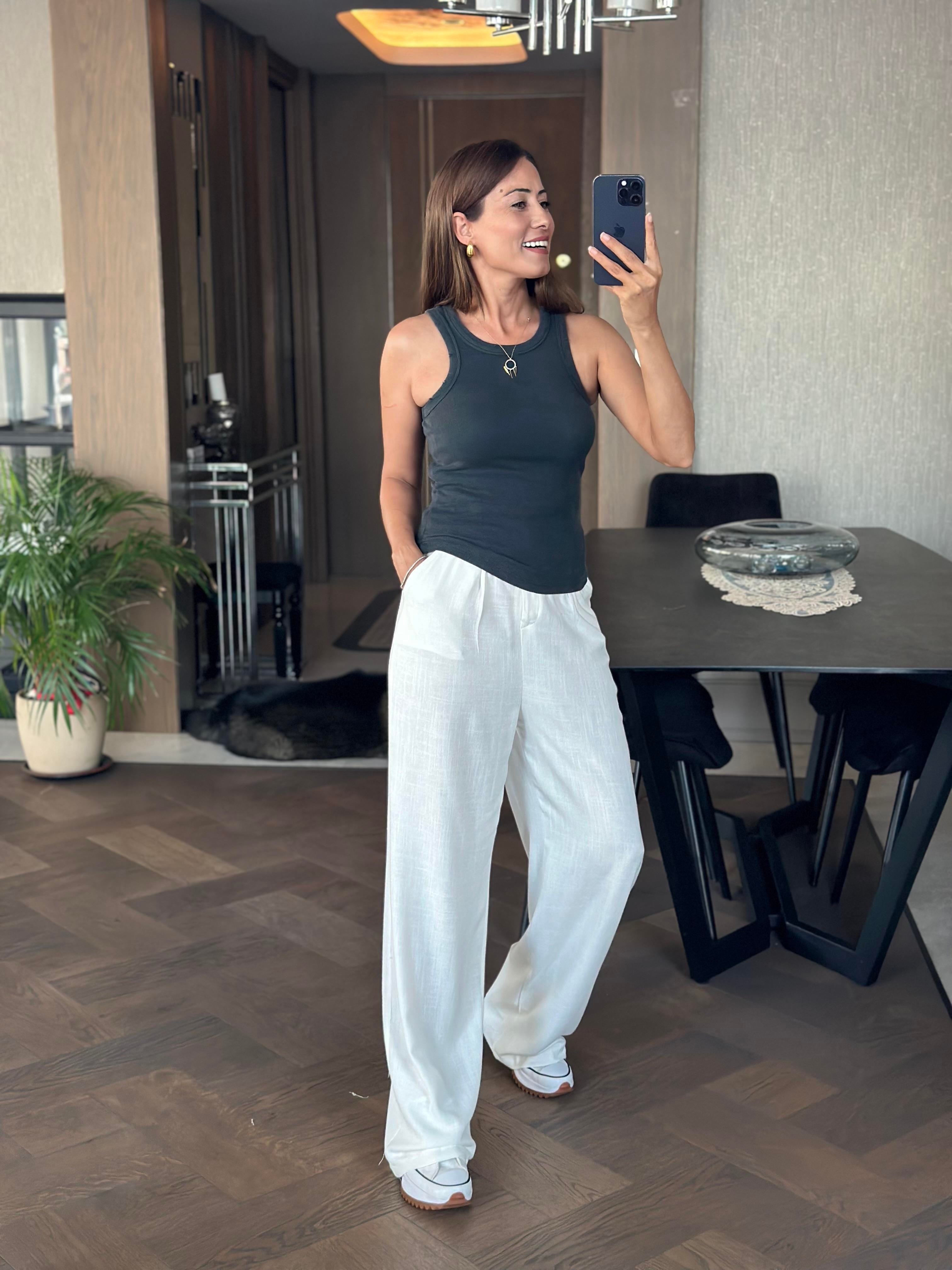 Antrasit Arkası Dikiş Detay Yıkamalı Halter Yaka Kadın Kaşkorse Body