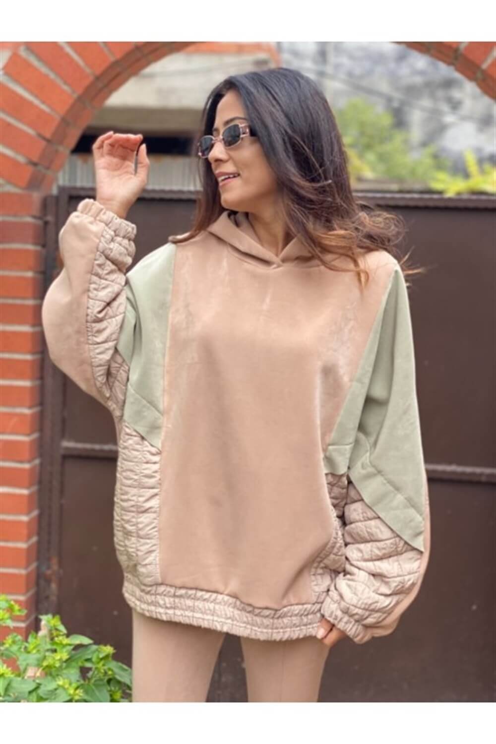 Camel Garnili Süet Takım 