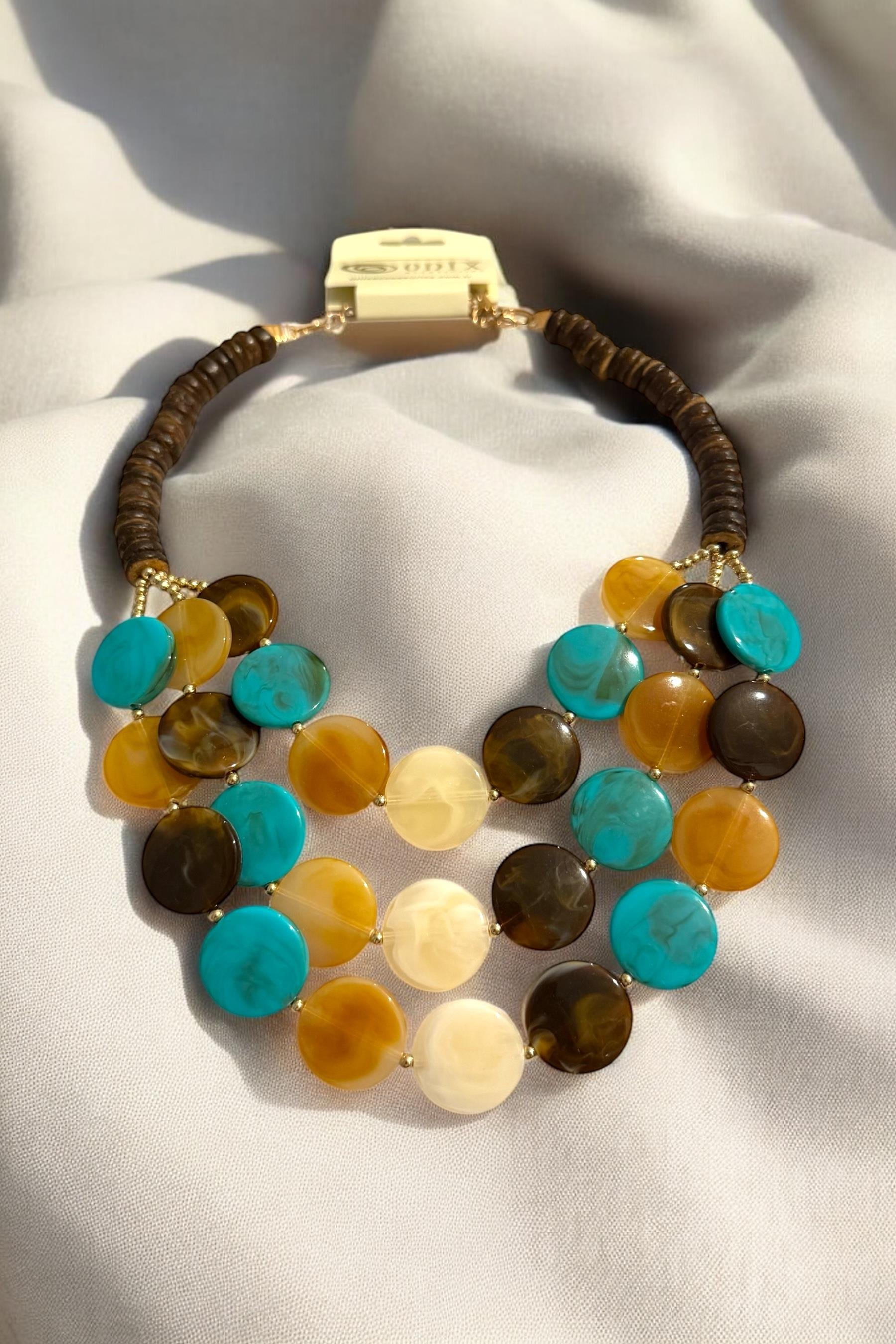 Çok Renkli Doğal Taş Kadın Kolye