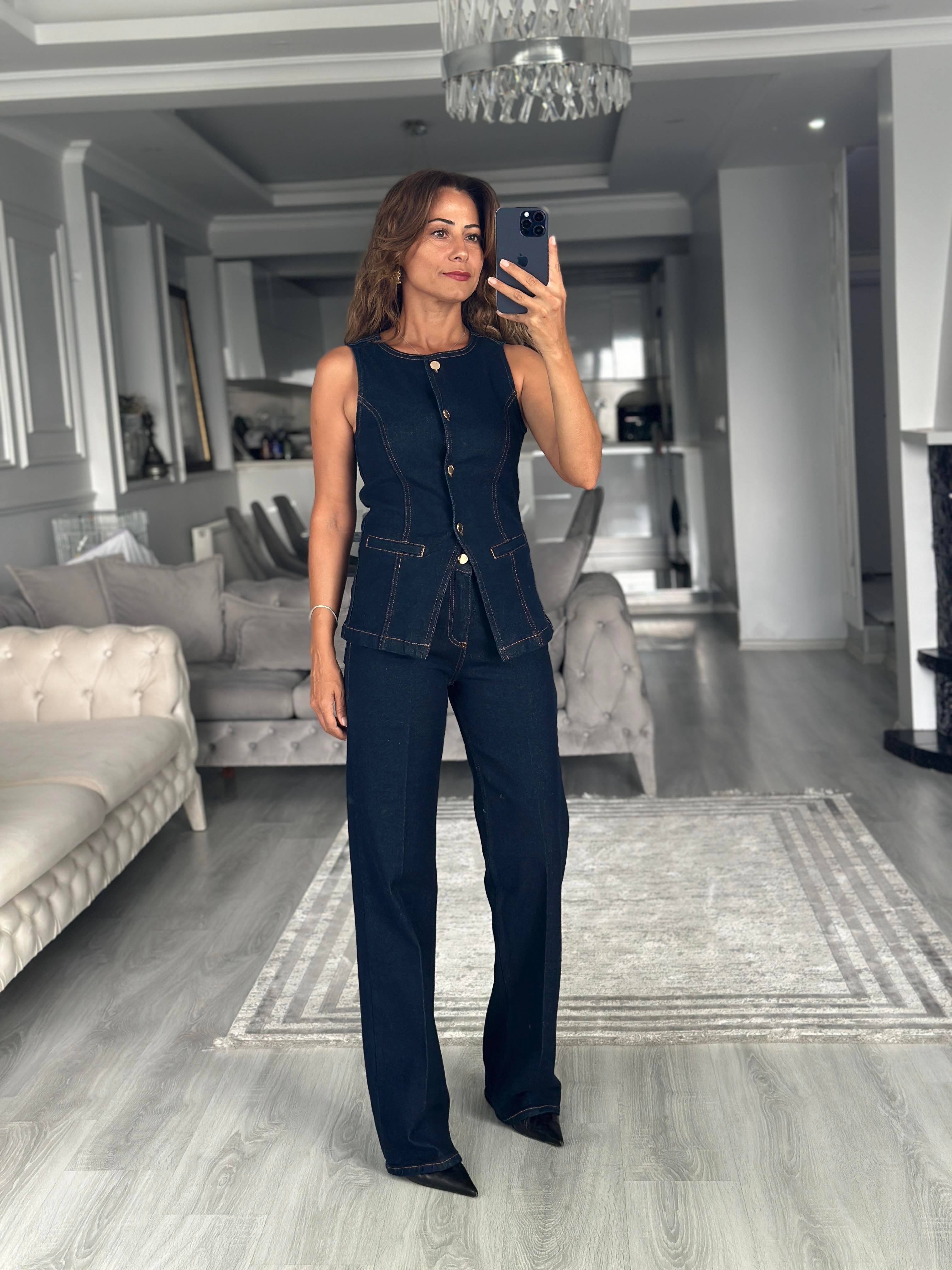 Dark Blue Karol Kadın Jean Pantolon