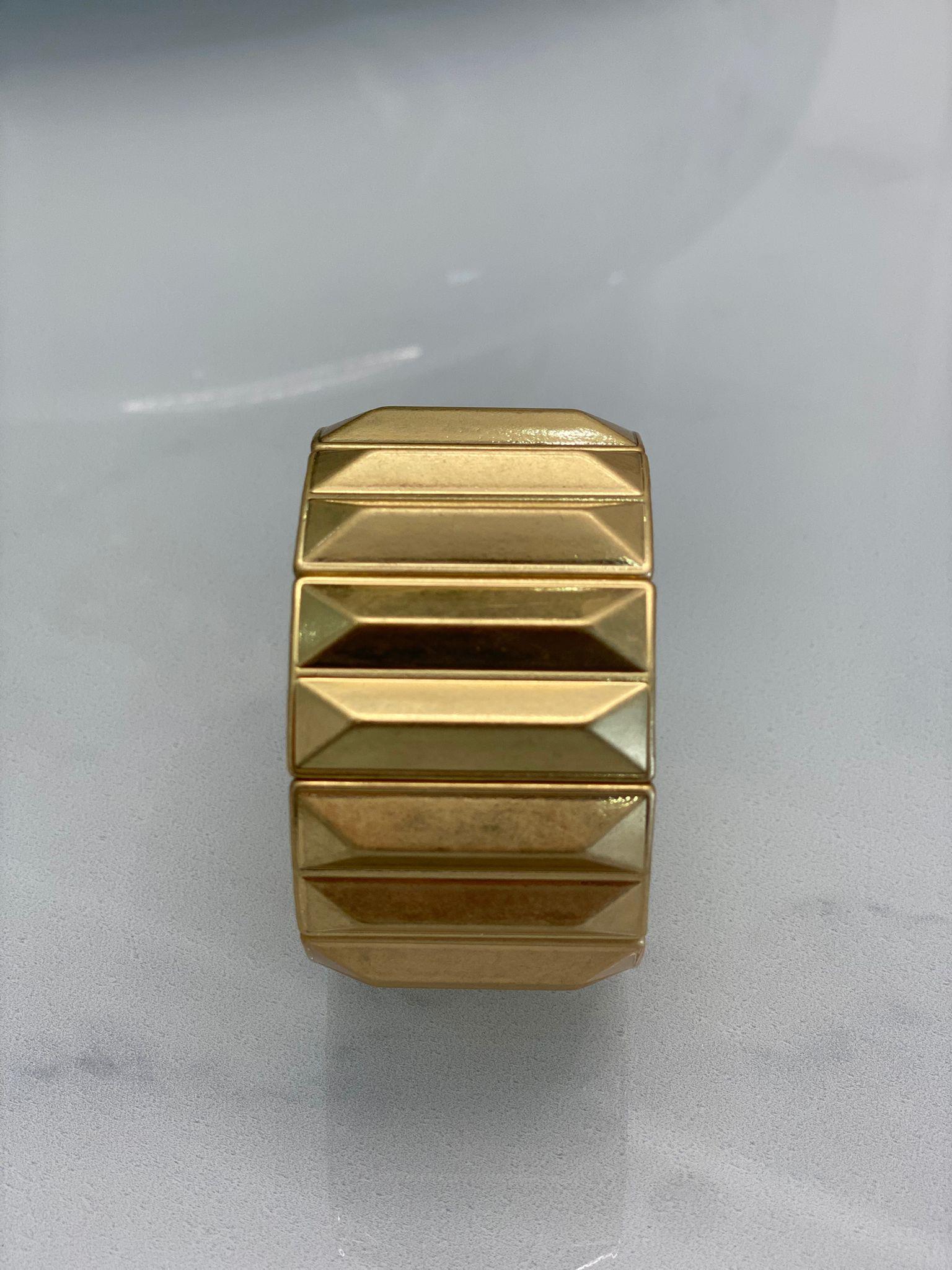 Gold Plaka Lastikli Kadın Bileklik