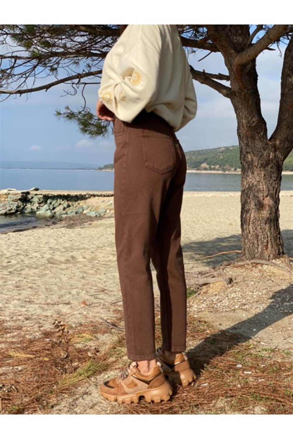 Kahverengi Basic Kot Pantolon