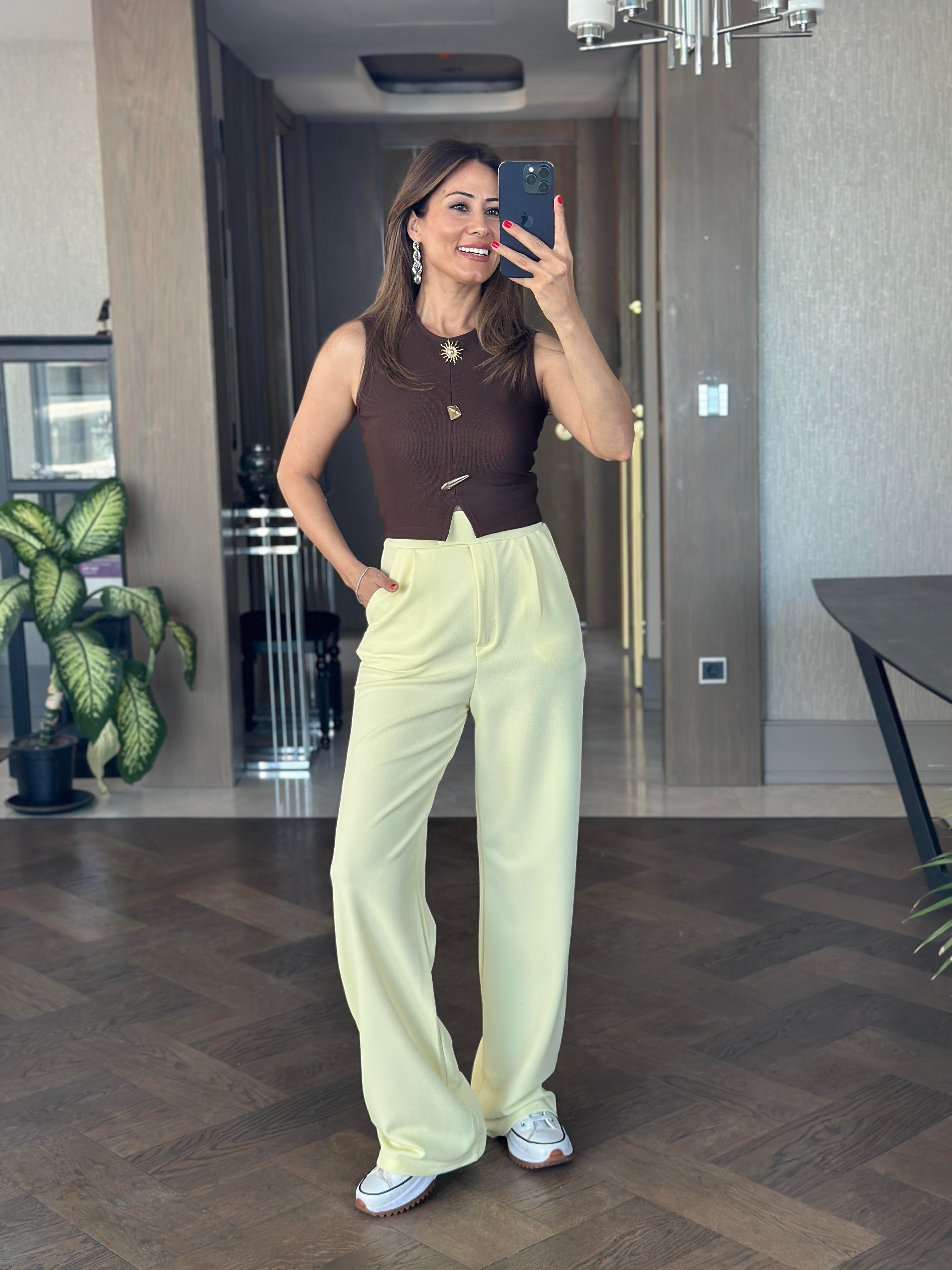 Kahverengi Bisiklet Yaka Sıfır Kol Güneş Serisi Kadın Büstiyer