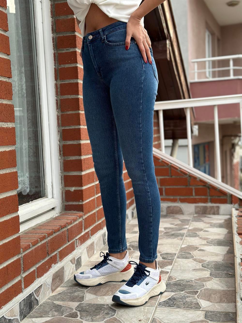Lacivert Karol Süper Skinny Kadın Jean