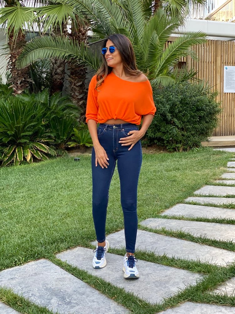 Lacivert Poema Skinny Kadın Jean