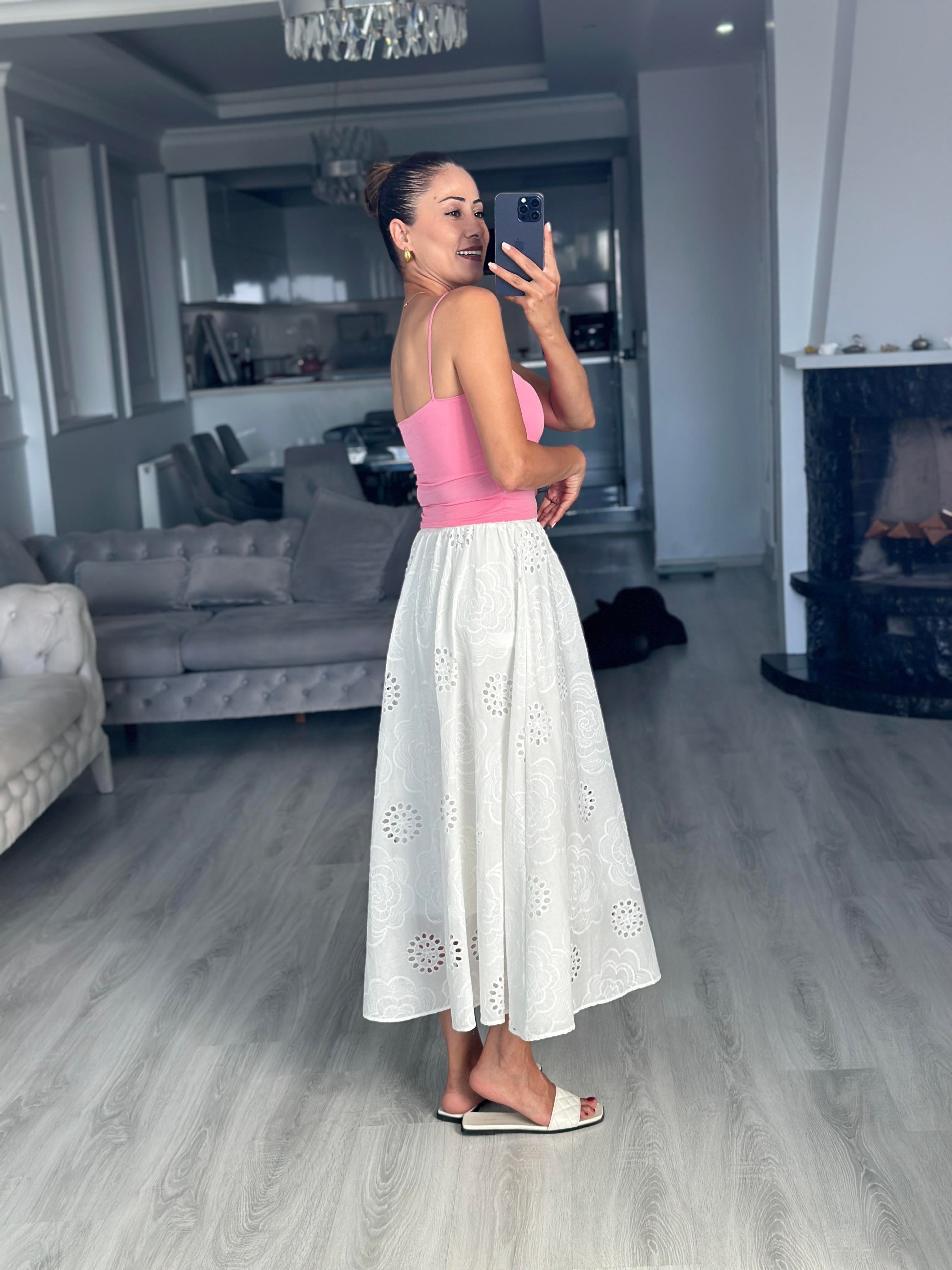 Pembe Kuplu Lastik Askılı Kadın Body