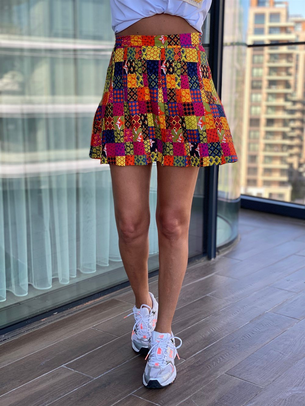 Renkli Piliseli Etek