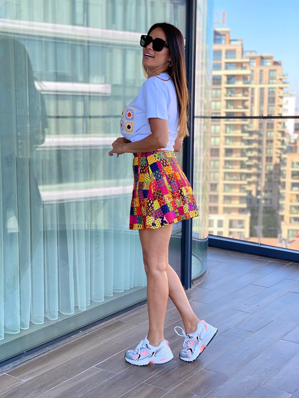 Renkli Piliseli Etek