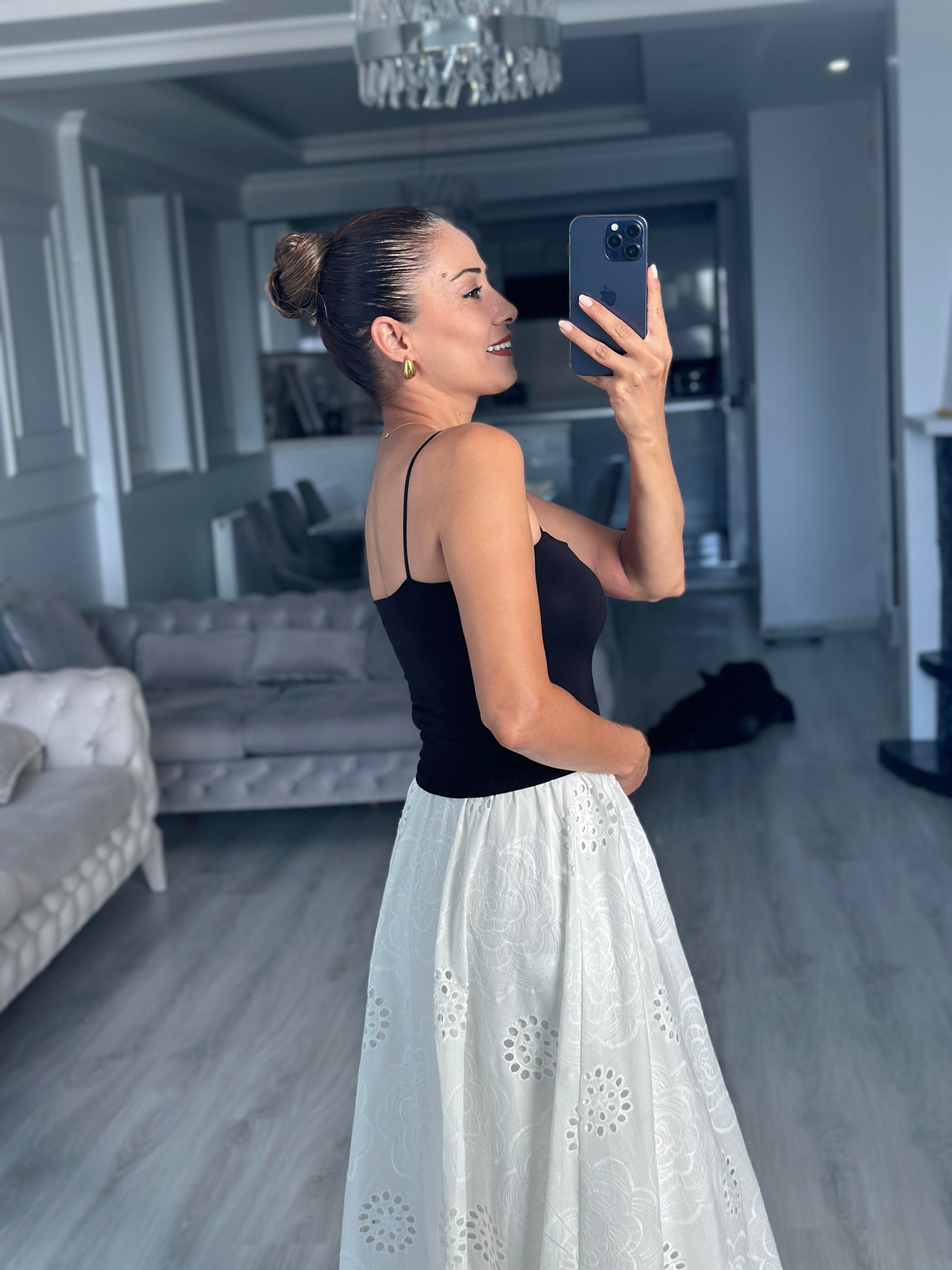 Siyah Kuplu Lastik Askılı Kadın Body