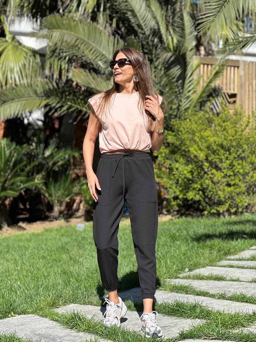 Somon Vatkalı Basic Kadın T-Shirt