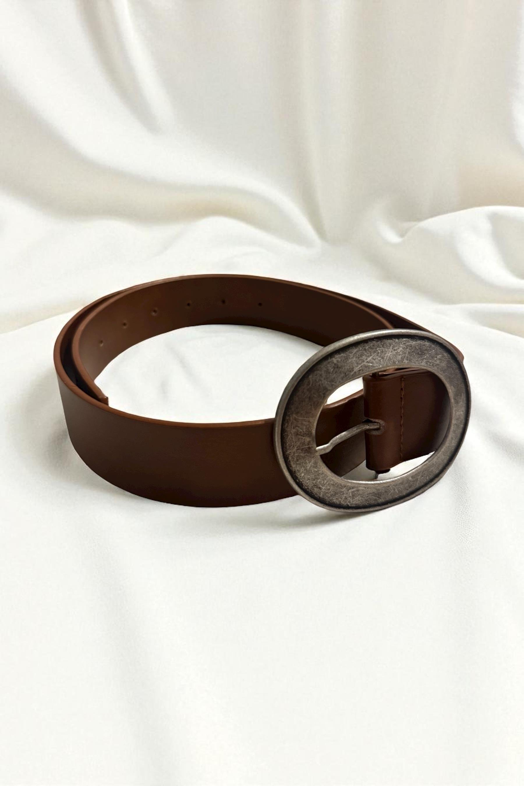 Taba Kalay Oval Tokalı Kadın Kemer