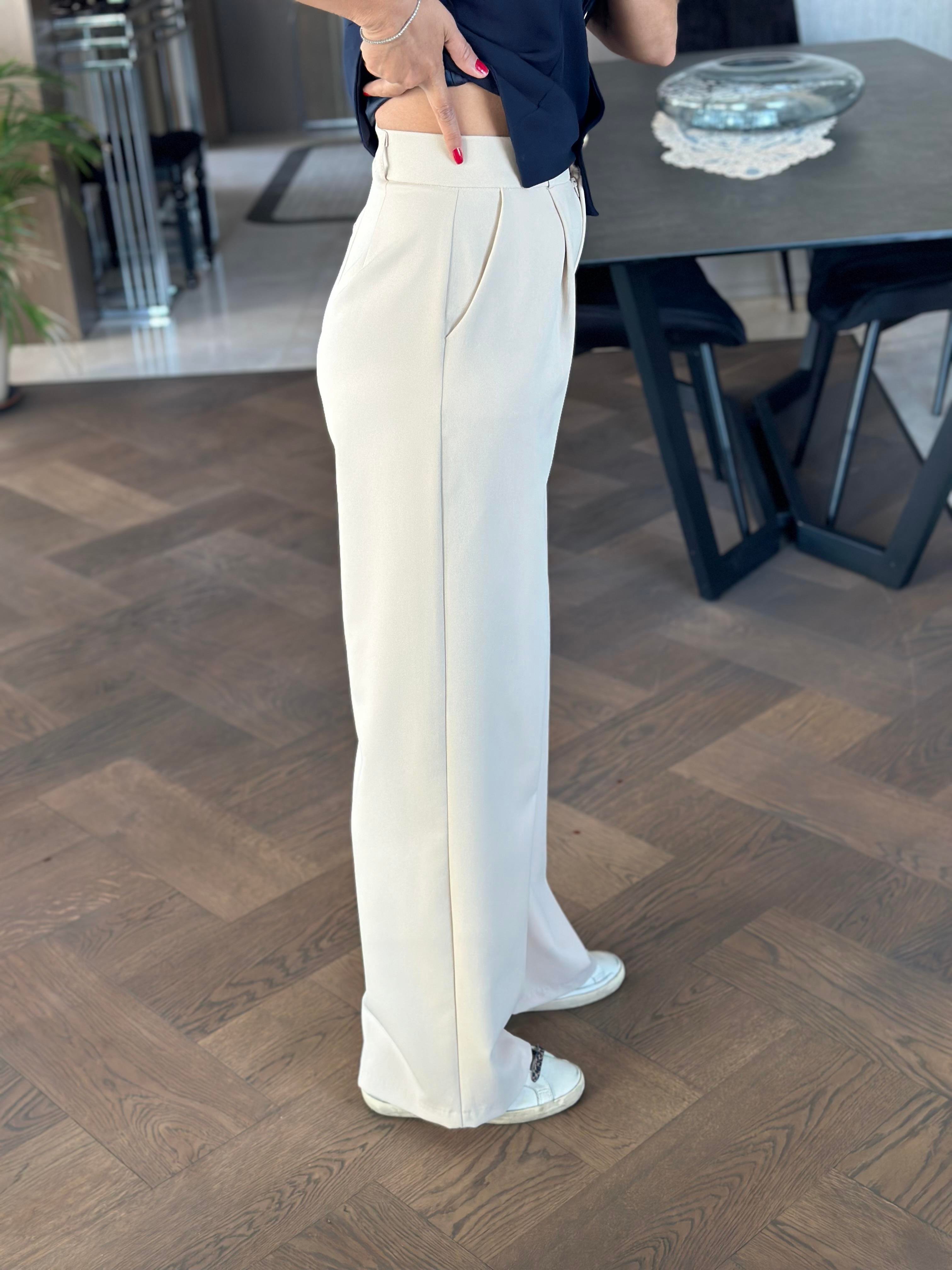 Taş Atlas Kumaş Orjinal Marka Palazzo Kadın Pantolon