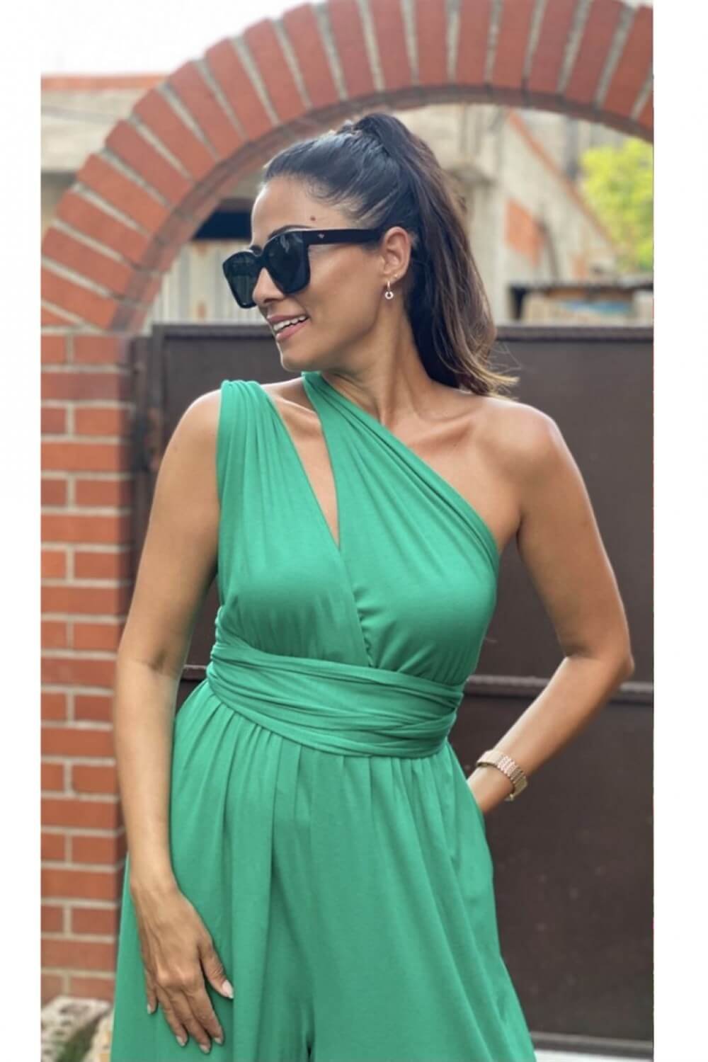 Yeşil Boyundan Bağlamalı Tulum