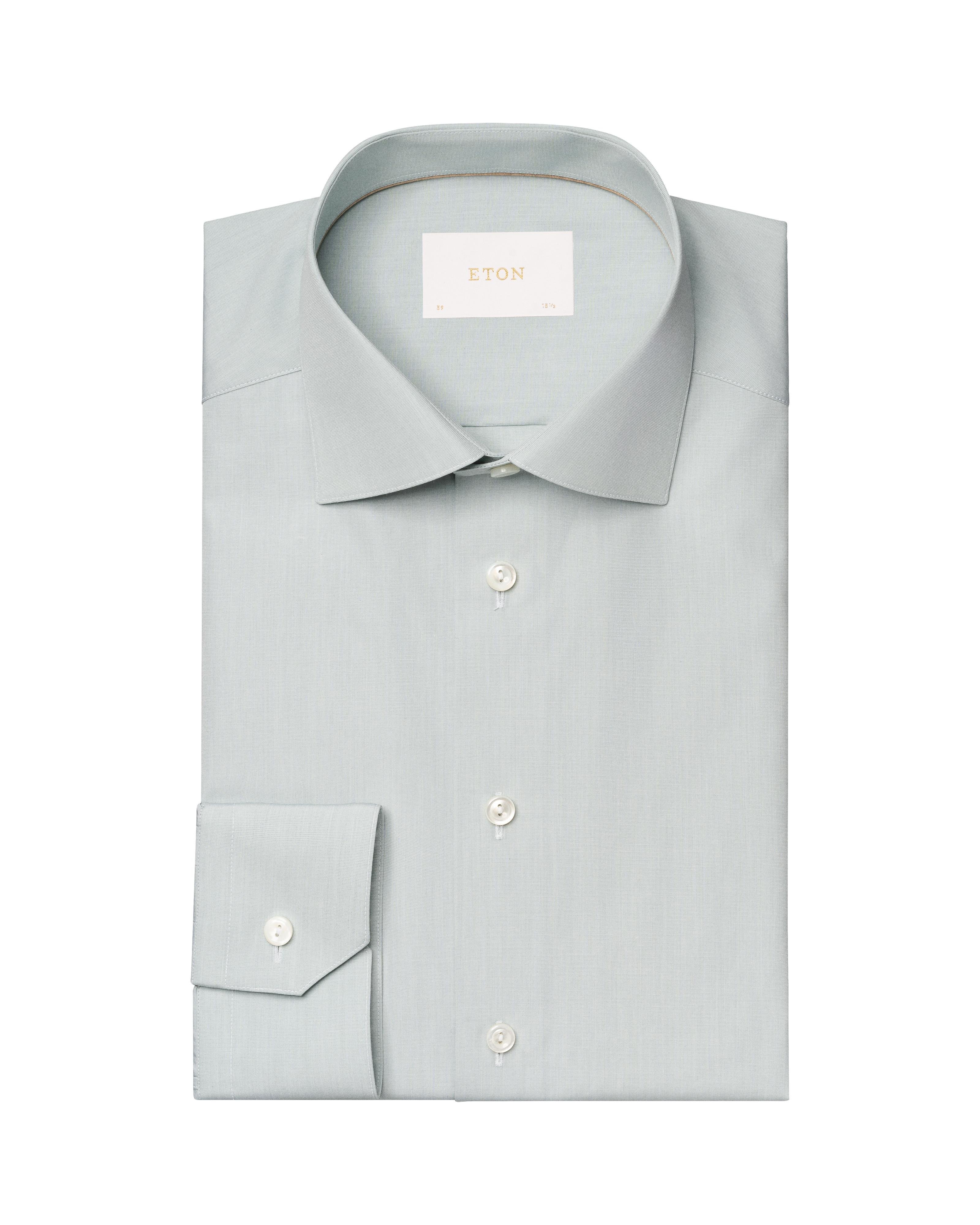 Açık Yeşil Contemporary Elevated Poplin Gömlek