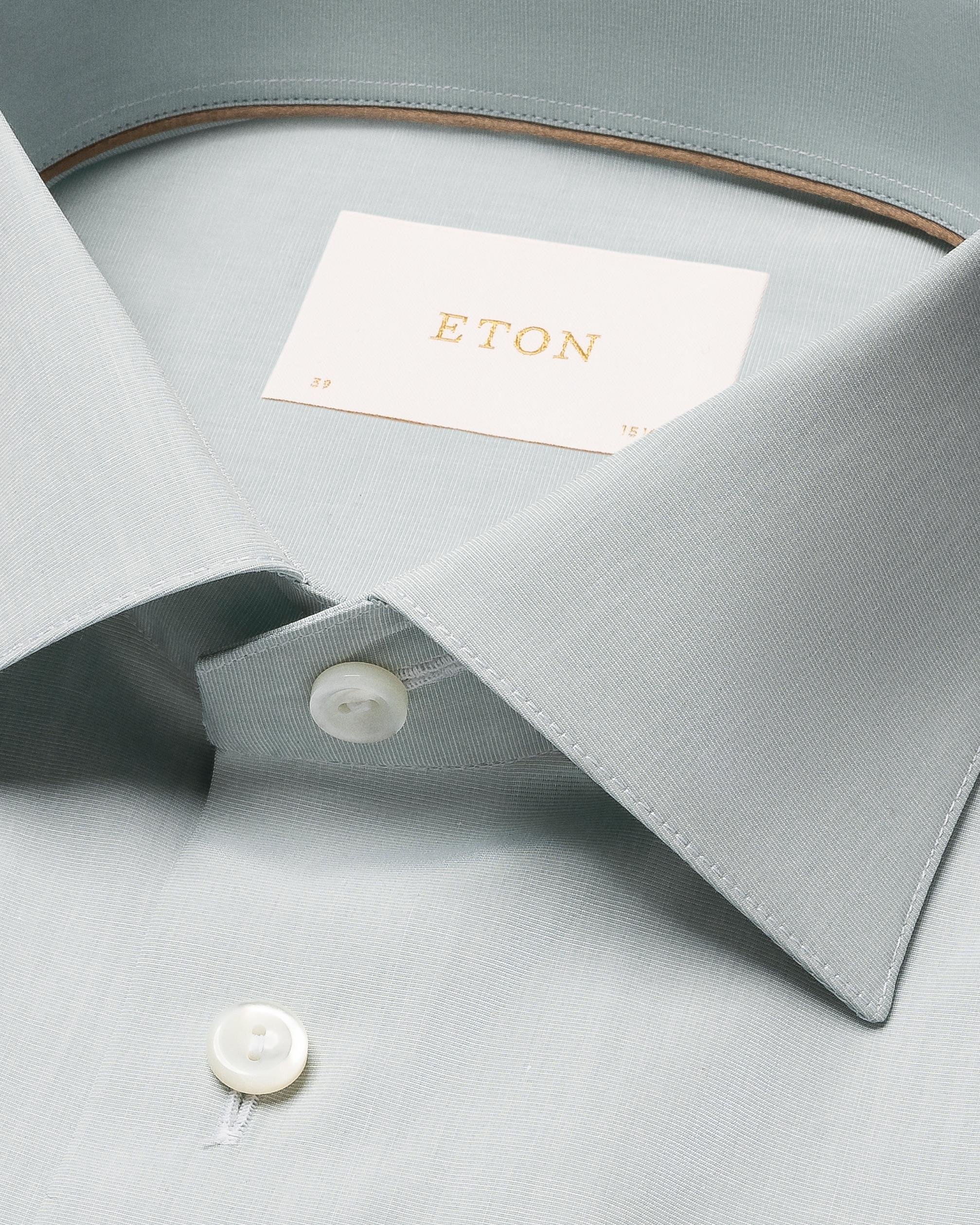 Açık Yeşil Contemporary Elevated Poplin Gömlek