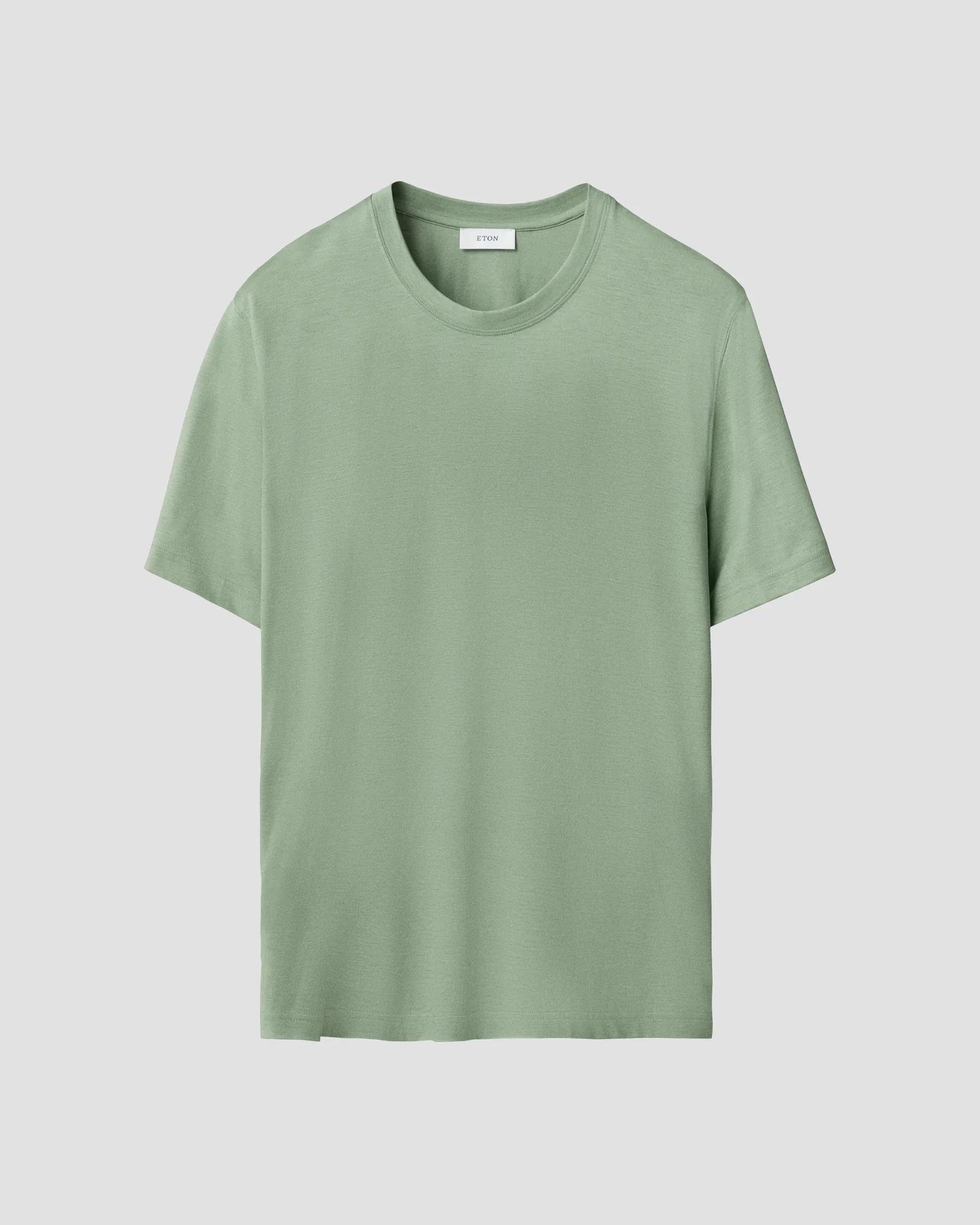 Açık Yeşil Pamuk İpek T-Shirt