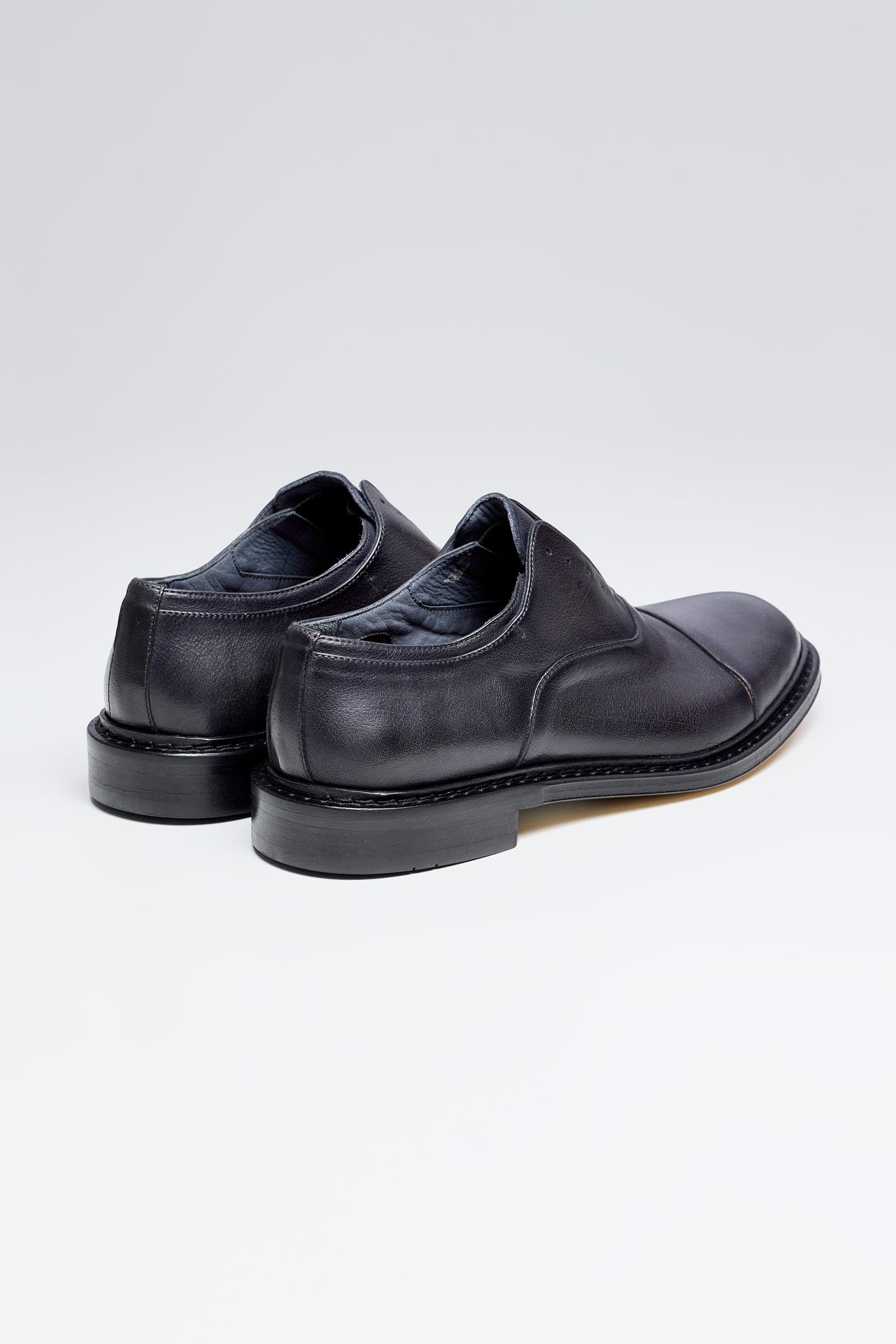 Antrasit Gri Deri Ayakkabı