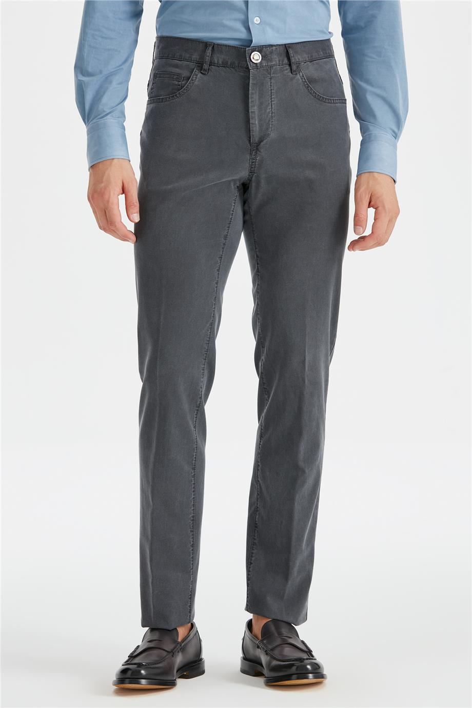 Antrasit Gri Tencel Kumaş Pantolon