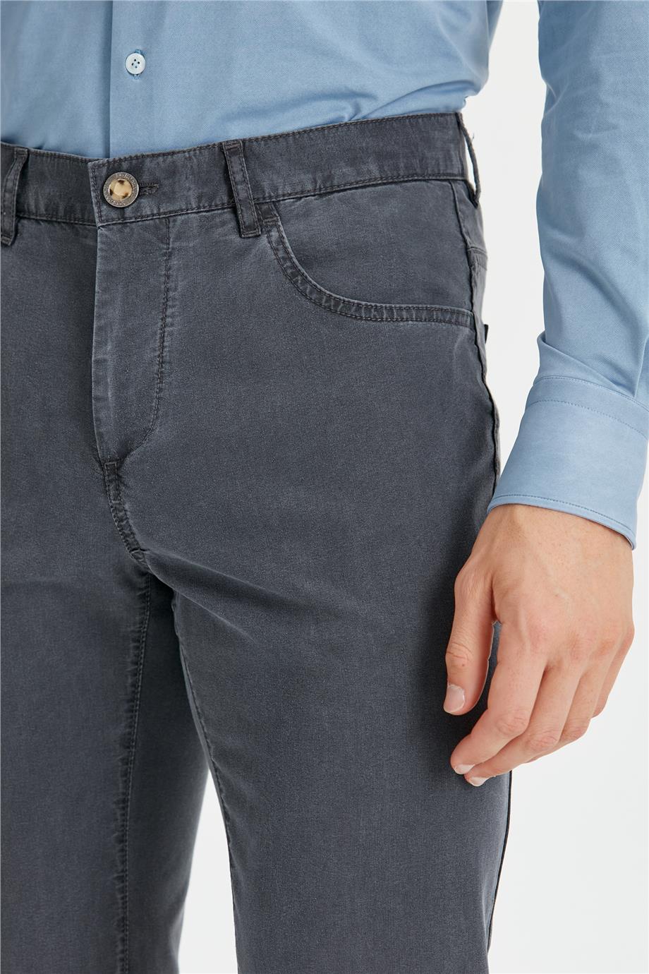 Antrasit Gri Tencel Kumaş Pantolon