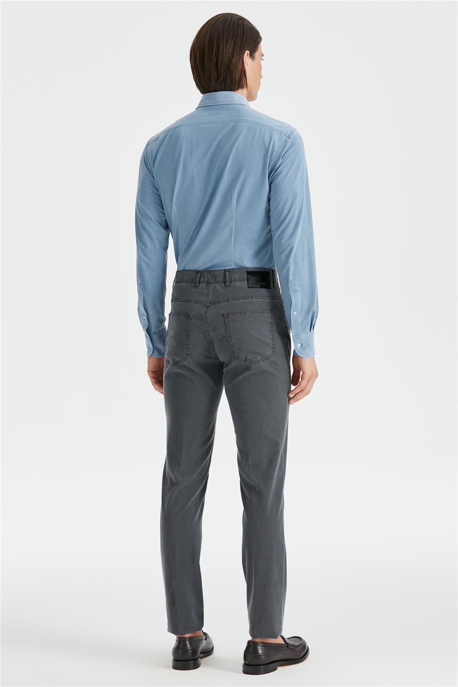 Antrasit Gri Tencel Kumaş Pantolon