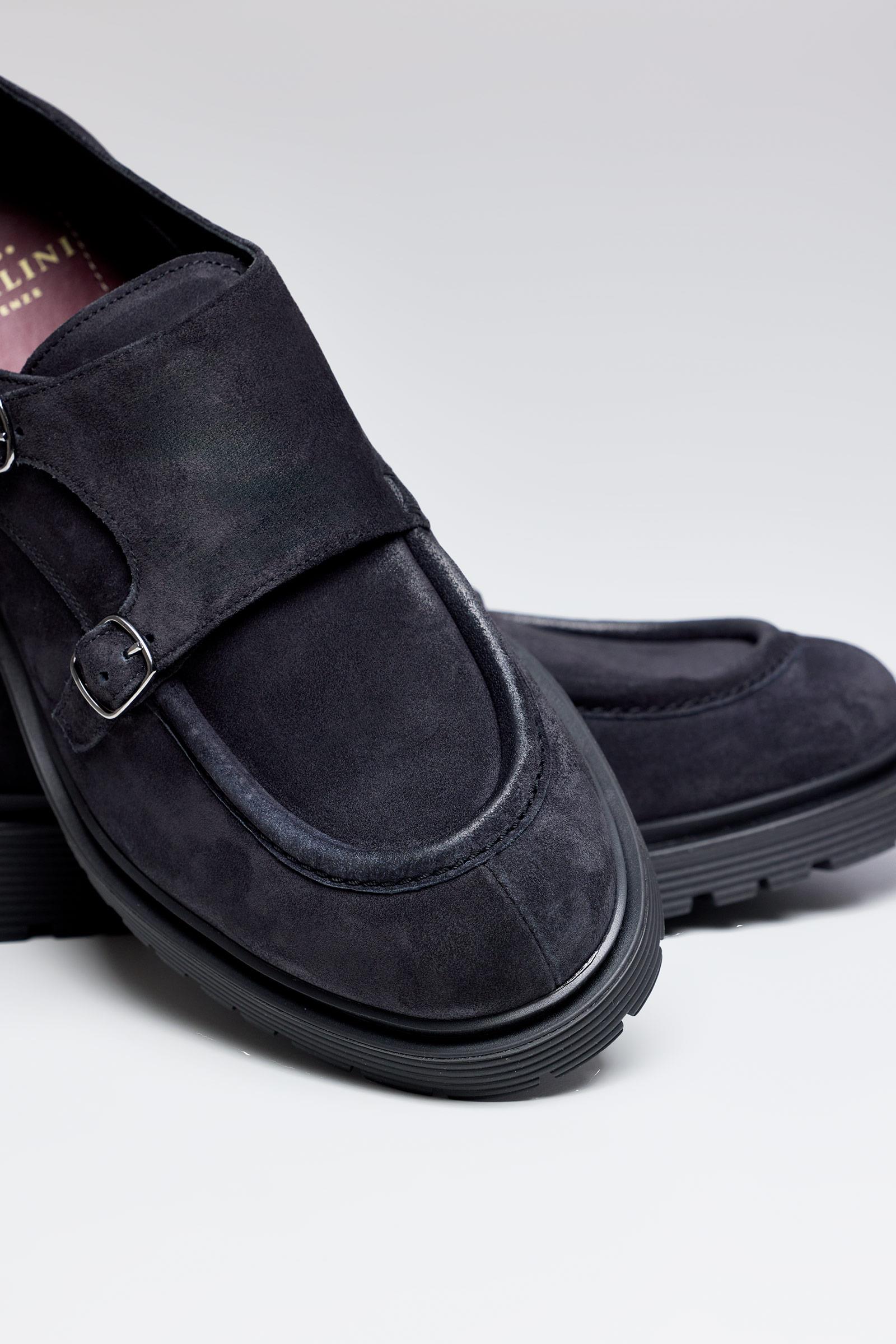 Antrasit Gri Tokalı Süed Ayakkabı