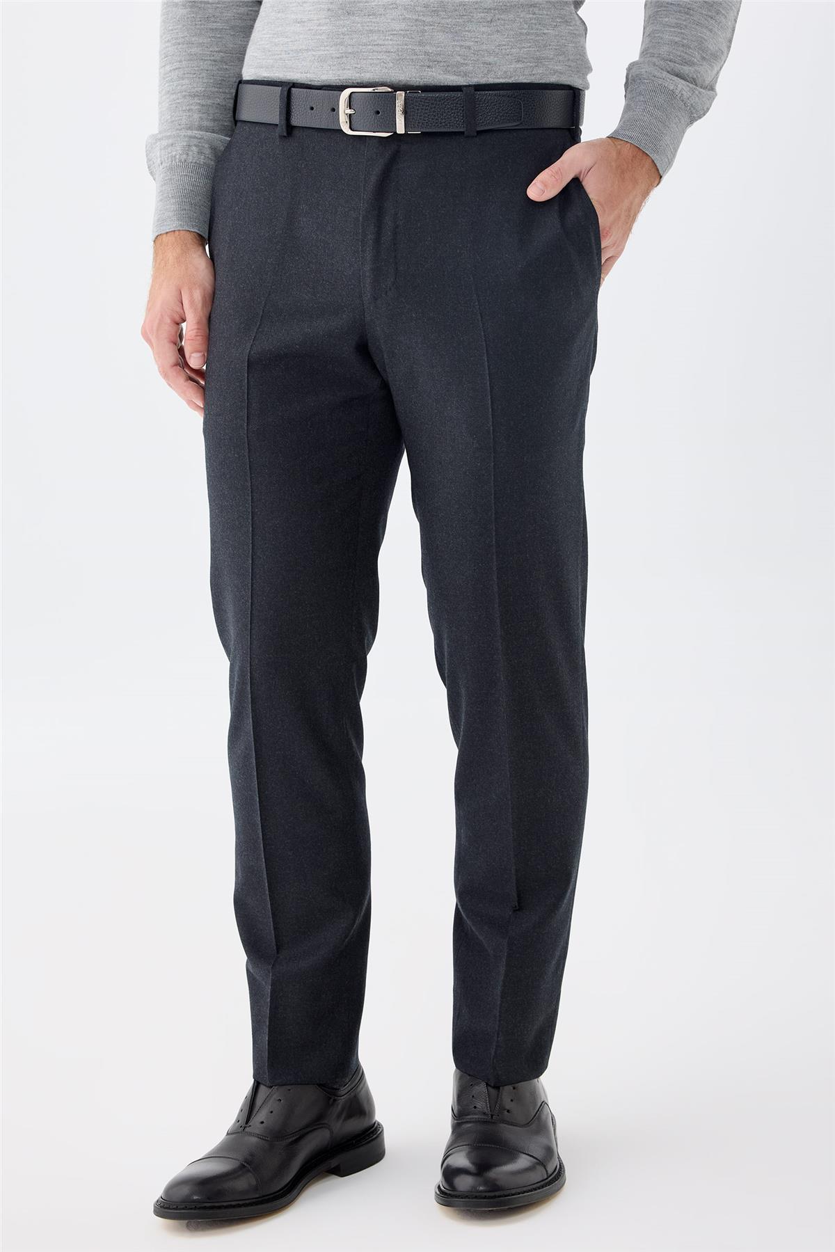 Antrasit Gri Yün Takım Elbise 