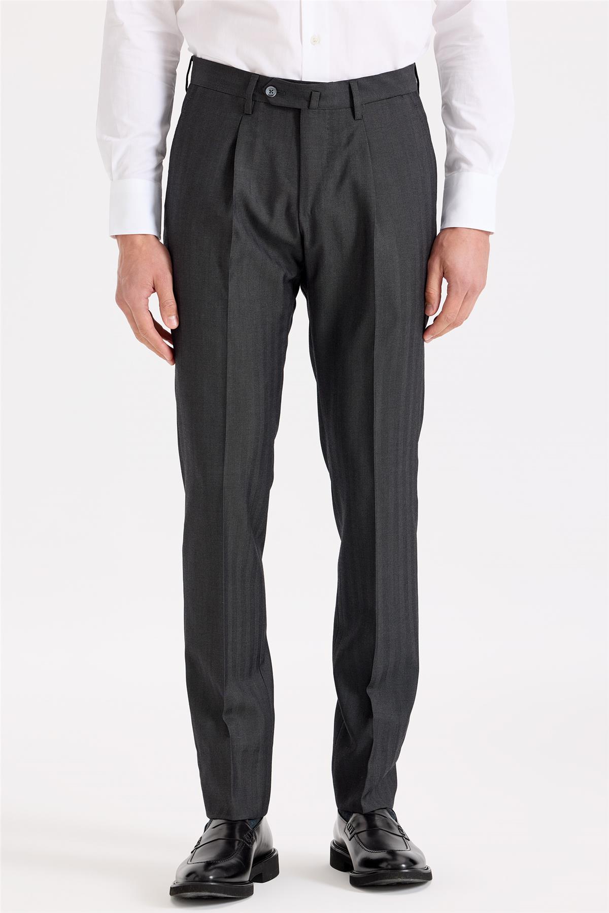 Antrasit Gri Yün Takım Elbise