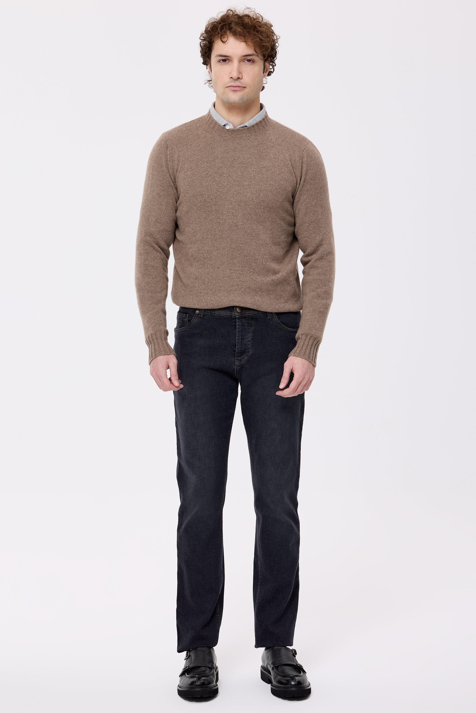 Antrasit Kaşmirli Denim Pantolon