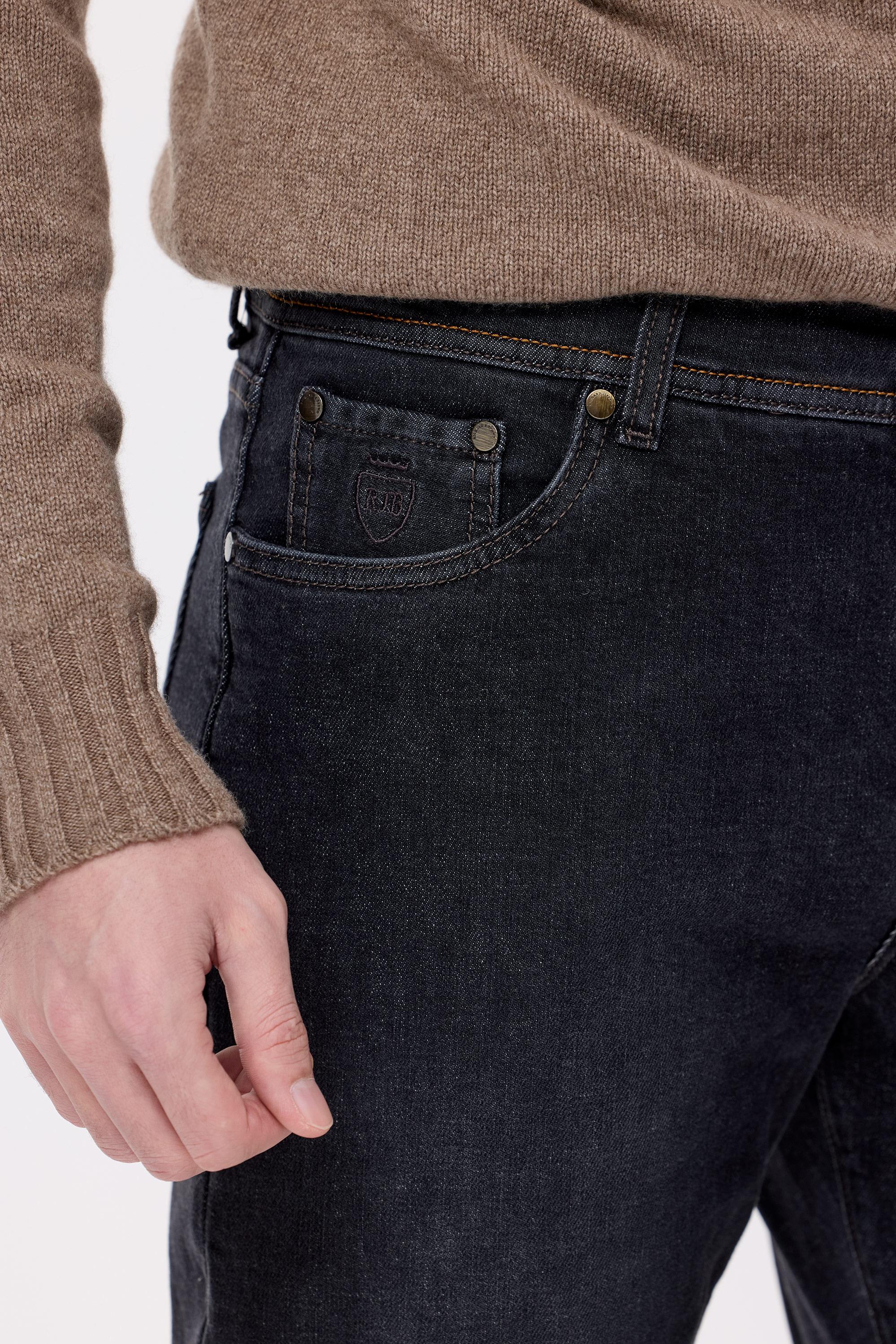 Antrasit Kaşmirli Denim Pantolon