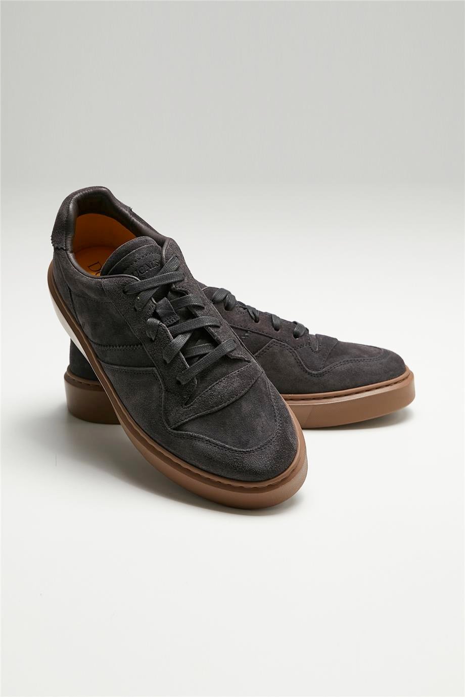 Antrasit Renk Deri Sneaker