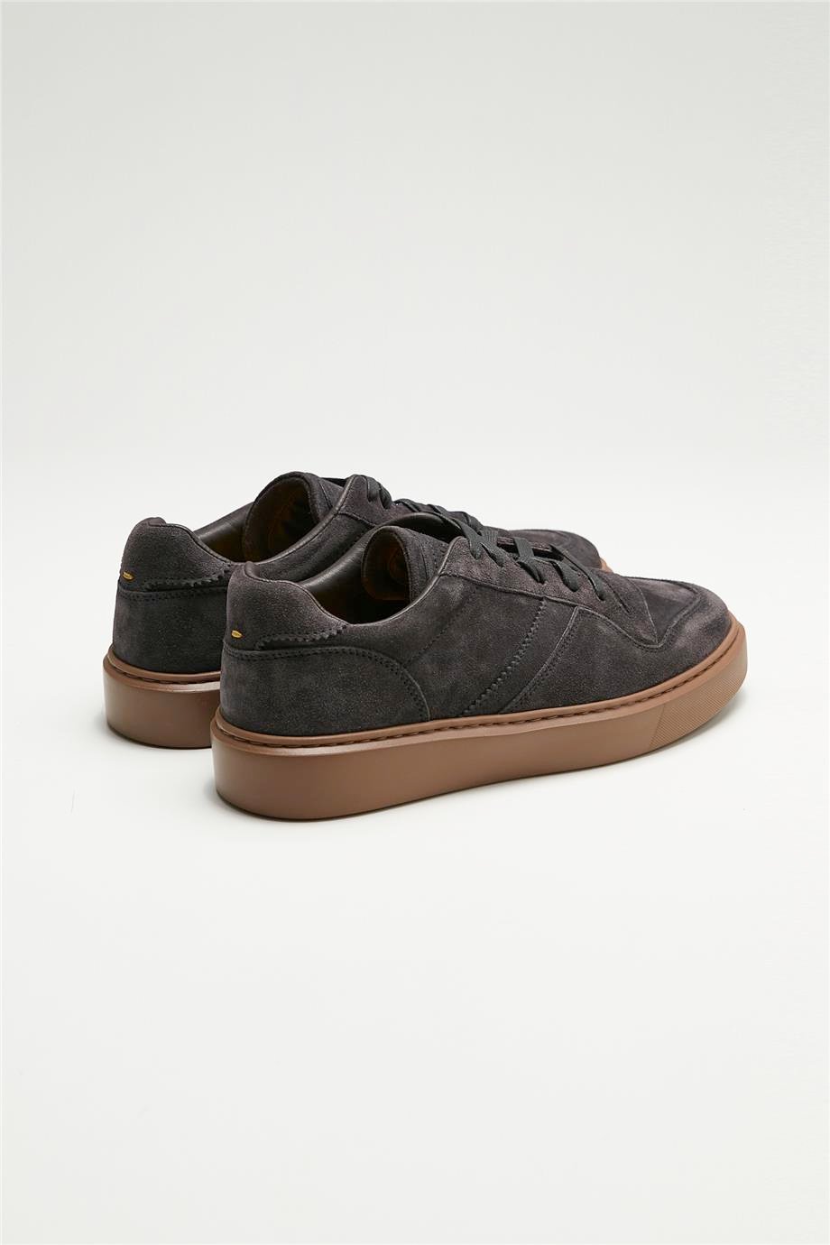 Antrasit Renk Deri Sneaker