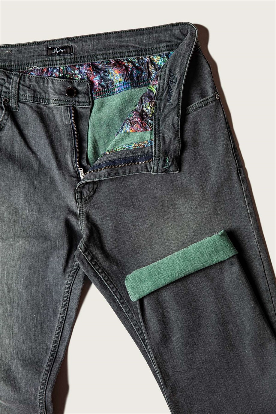 Baglioni Gri Jean Pantolon