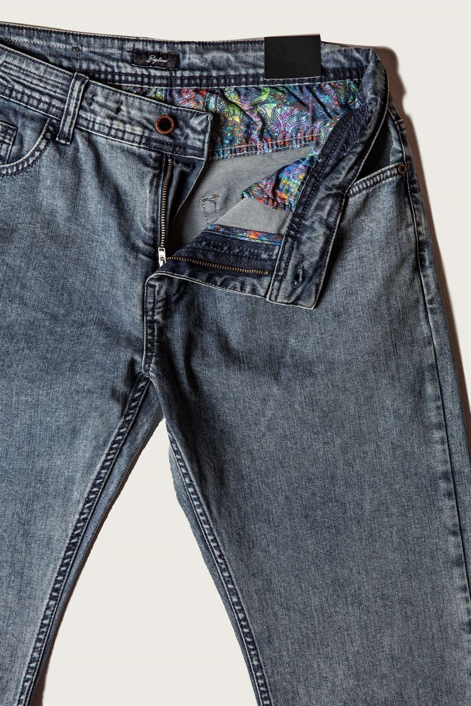 Baglioni Taşlama Gri Jean Pantolon