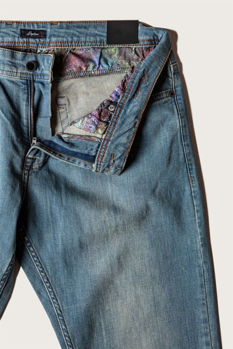 Baglioni Taşlama Mavi Jean Pantolon