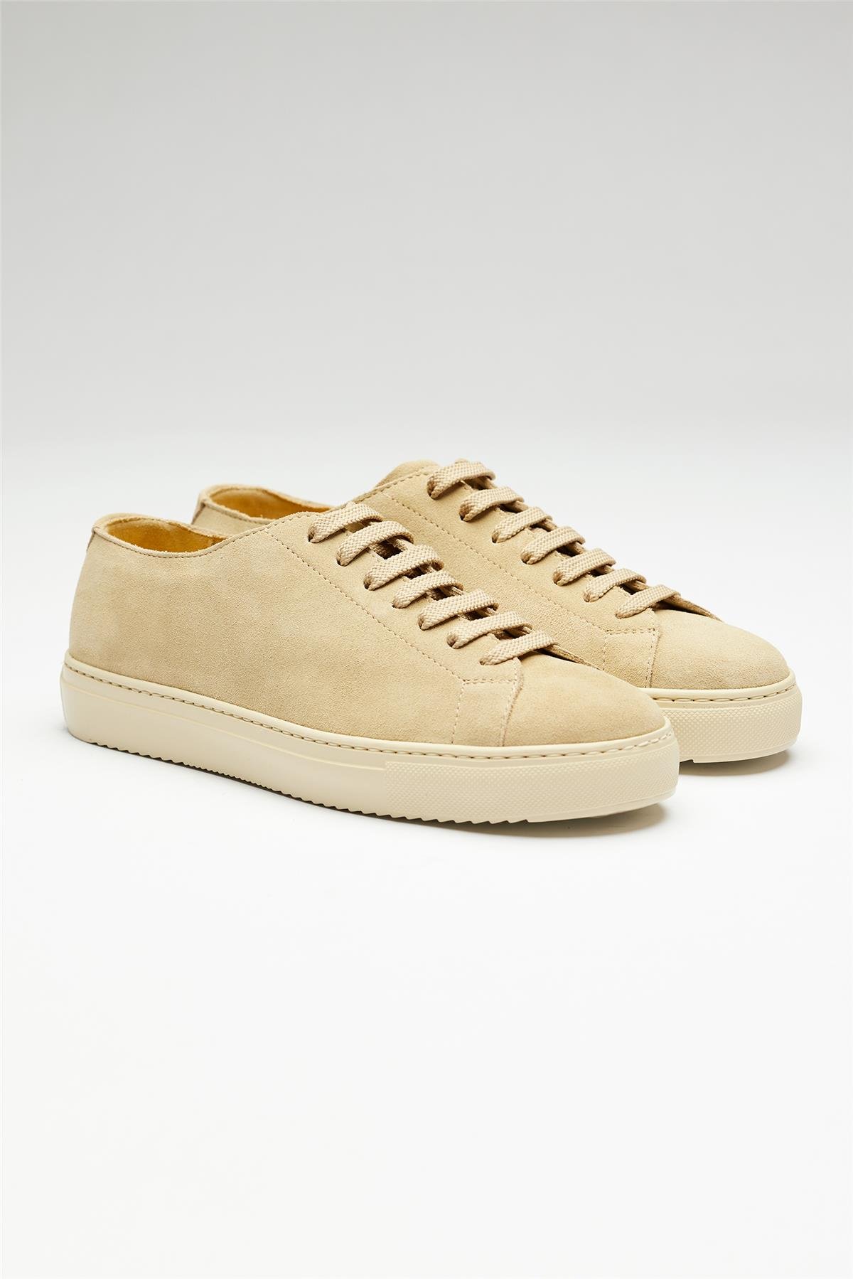 Bej Deri Sneaker