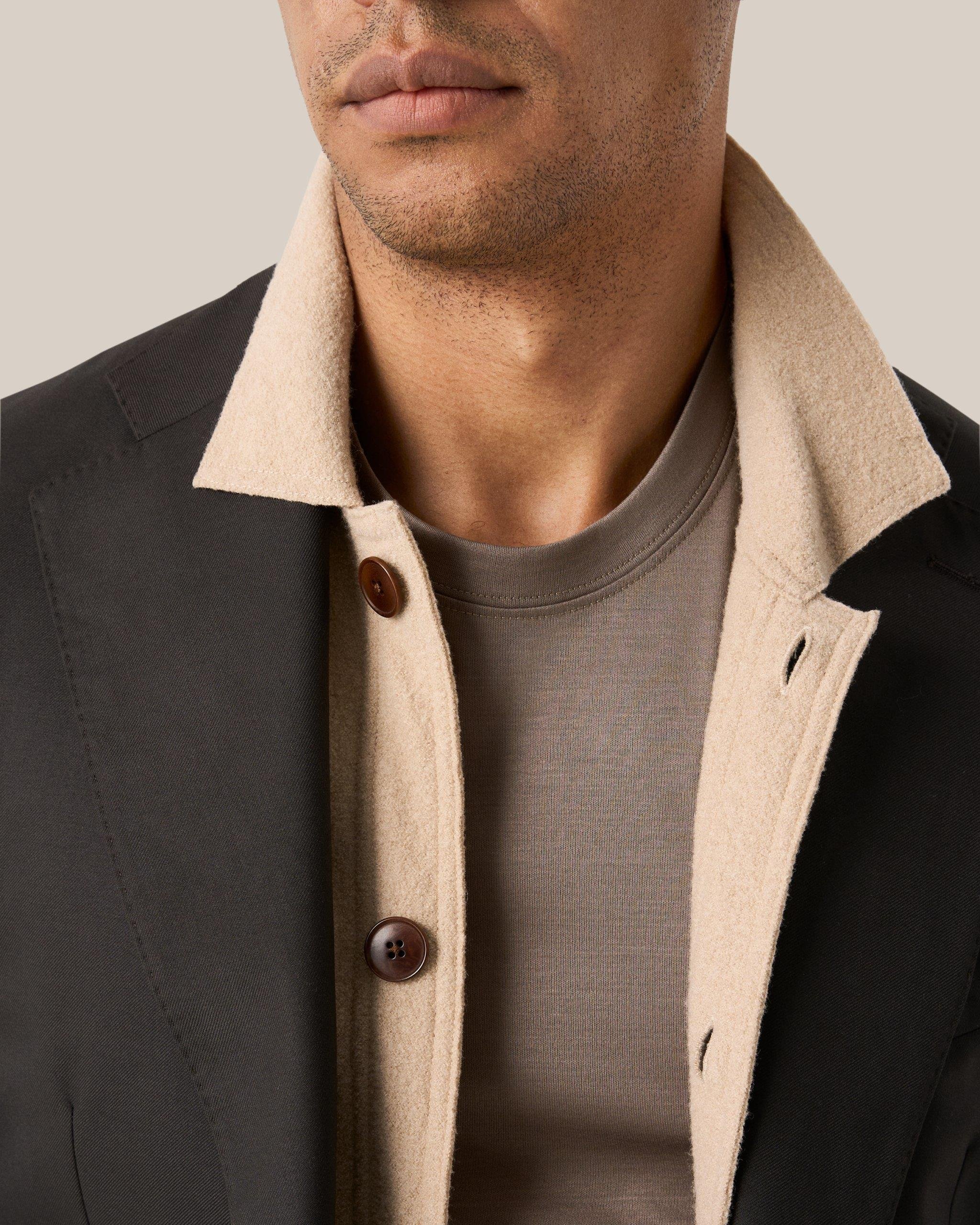 Bej Filo Di Scozia Pamuk T-Shirt