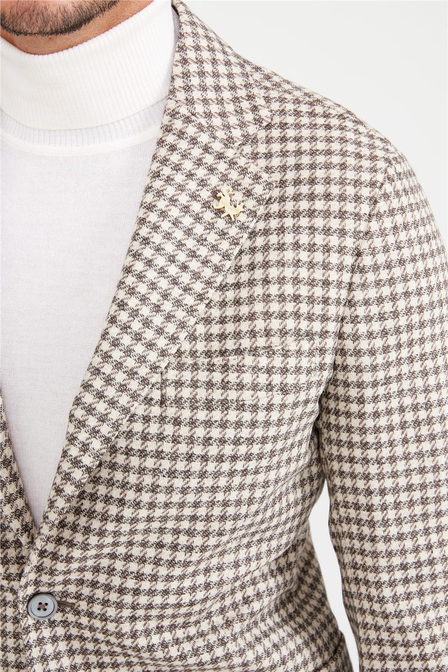 Bej Kahve Yün Kaşmir Ceket